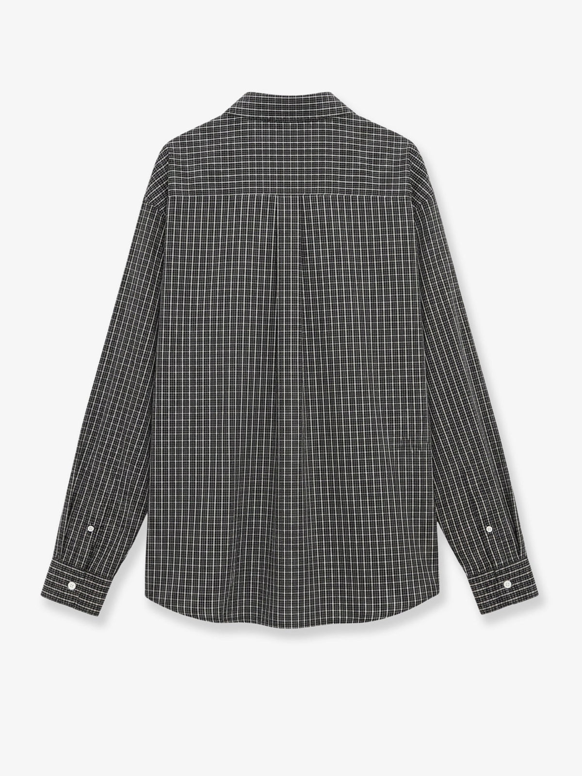 Loewe Men Technical Cotton Shirt With All-Over Check Pattern LOEWE
