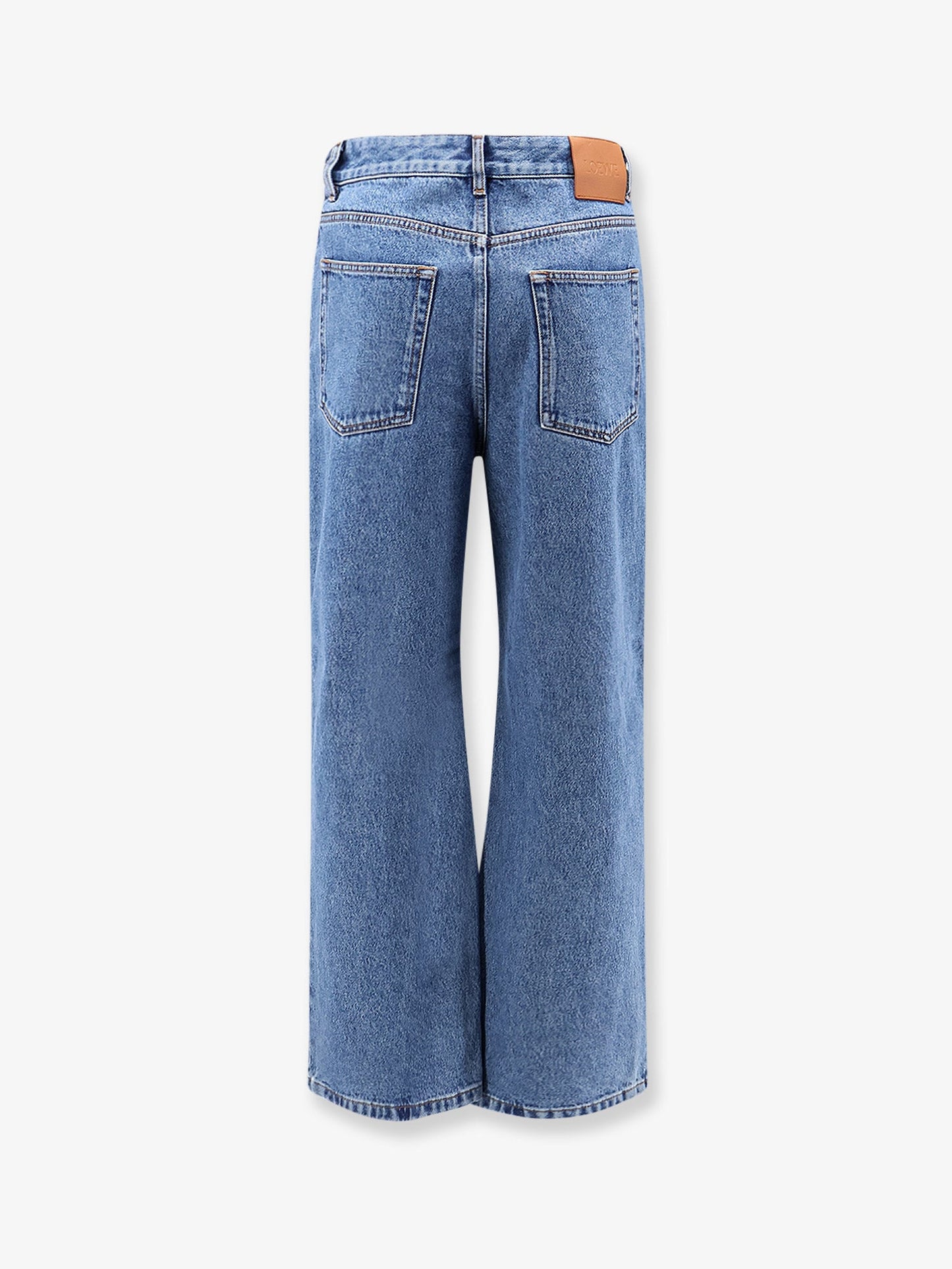 Loewe Men Anagram Baggy Jeans With Embroidery On The Front LOEWE