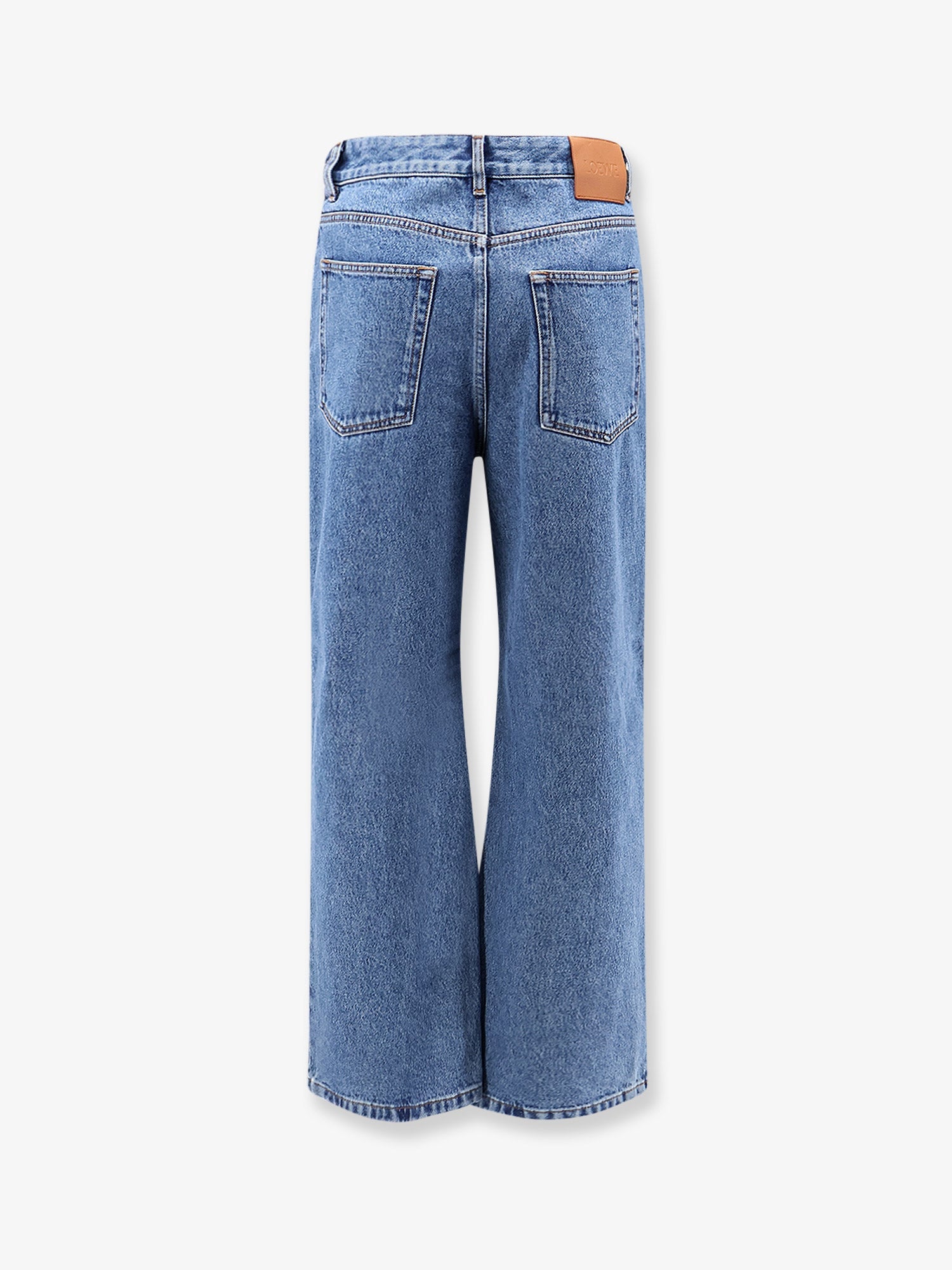 Loewe Men Anagram Baggy Jeans With Embroidery On The Front LOEWE