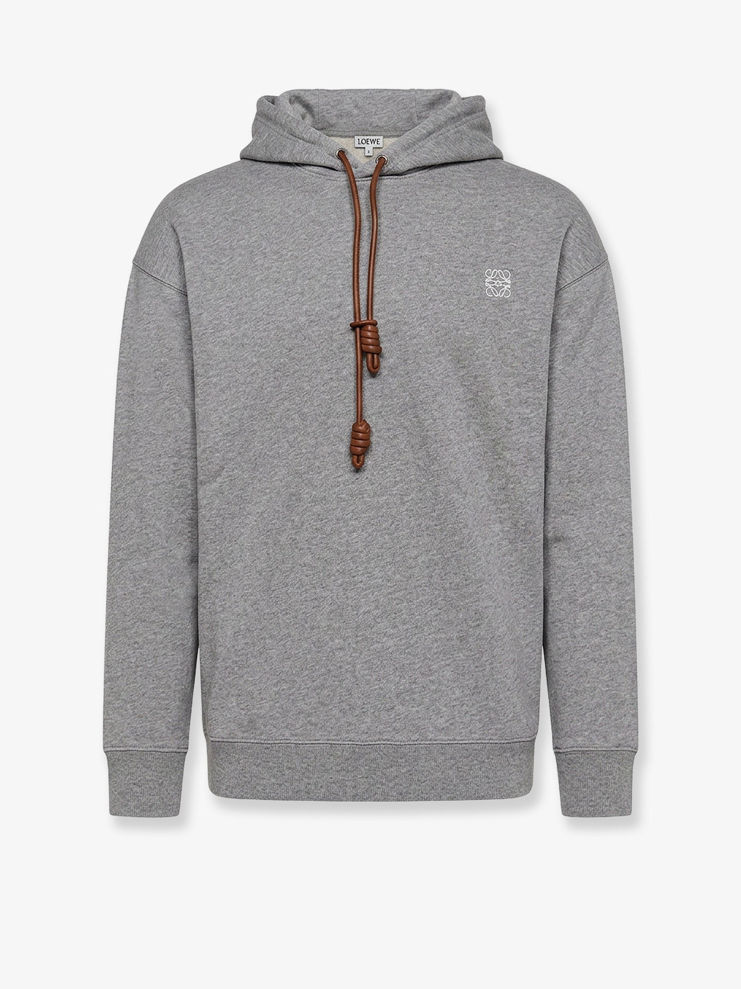 Loewe Men Cotton Sweatshirt With Front Embroidered Logo LOEWE