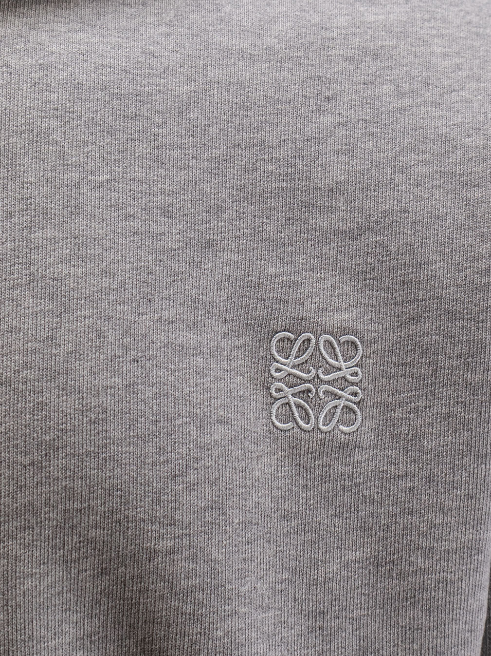 Loewe Men Cotton Sweatshirt With Front Embroidered Logo LOEWE