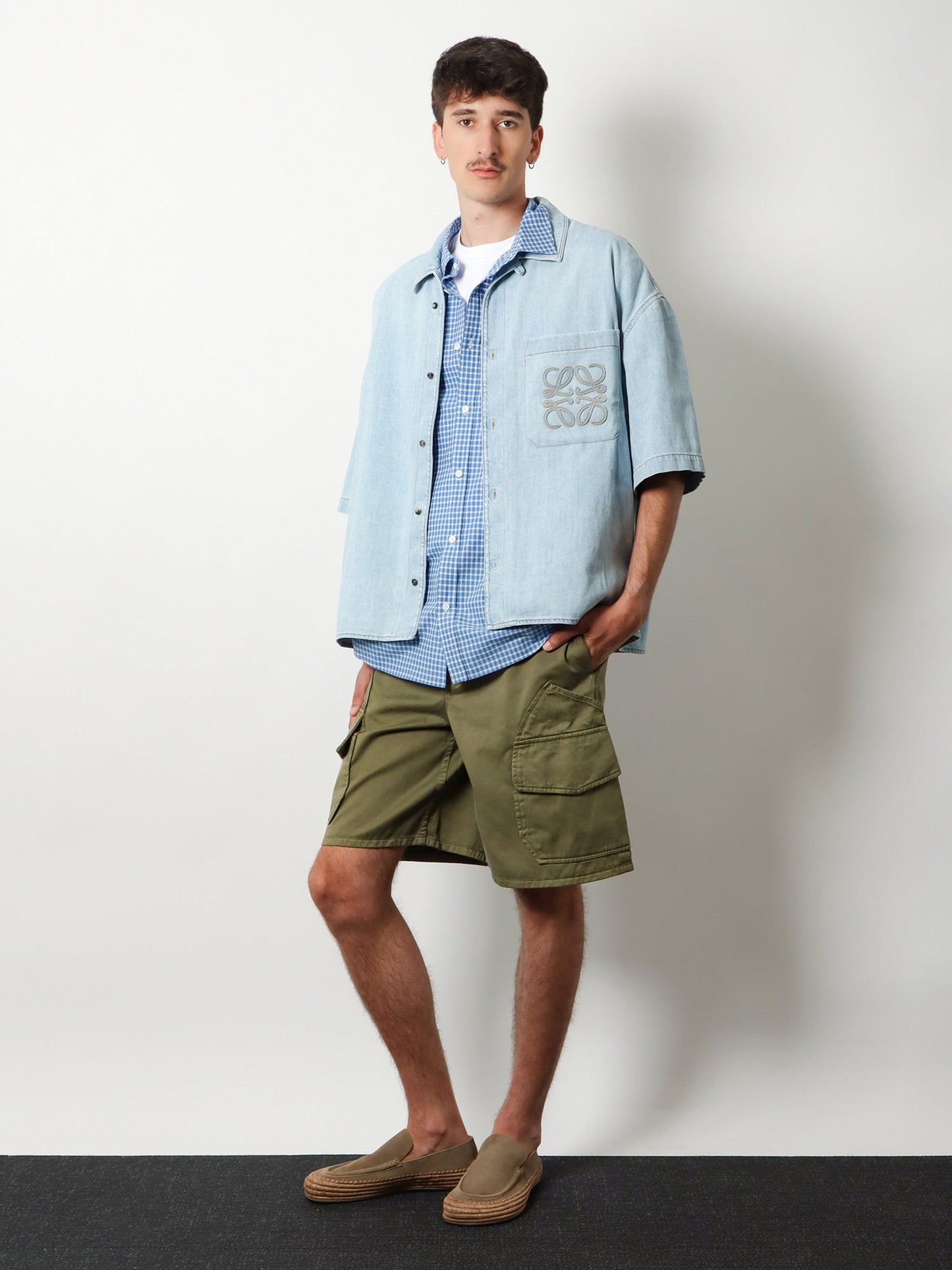 Loewe Men Paulas Ibiza Cotton Cargo Bermuda Shorts LOEWE