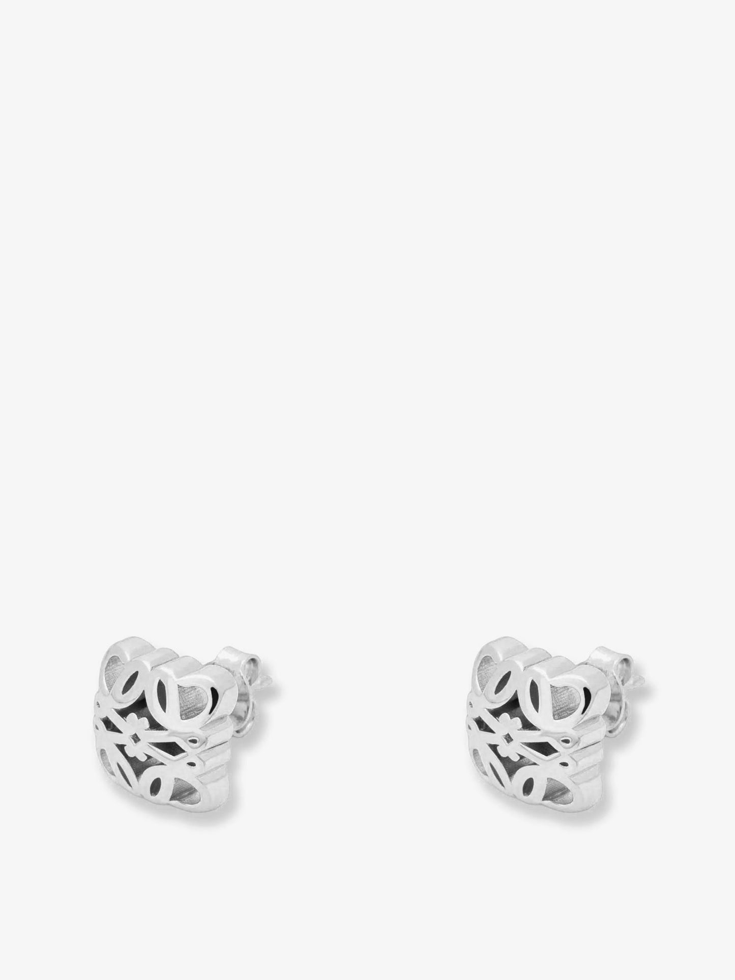 Loewe Women Anagram Bombe Sterling Silver Earrings LOEWE