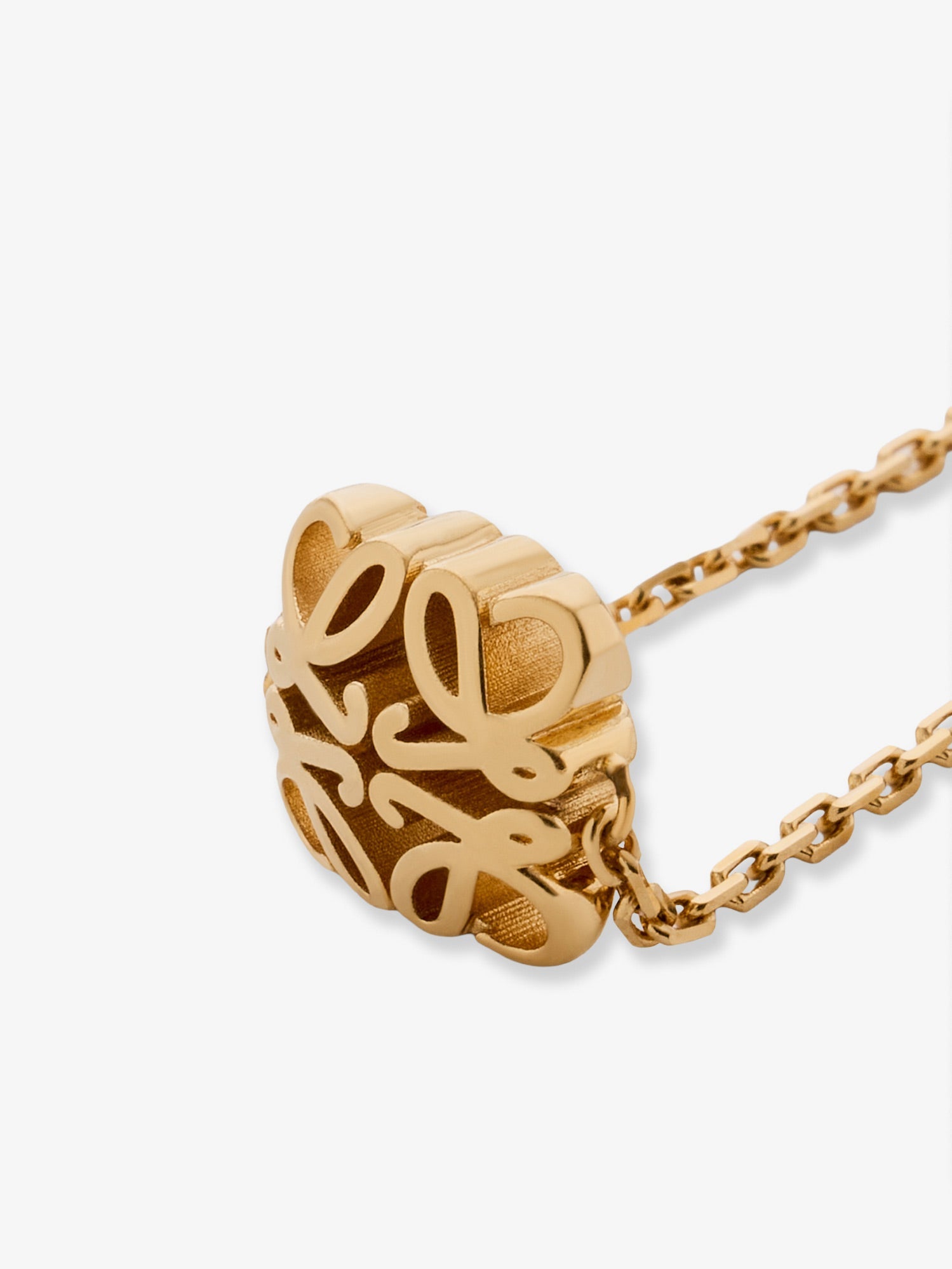 Loewe Women Bombe Anagram Brass Necklace LOEWE