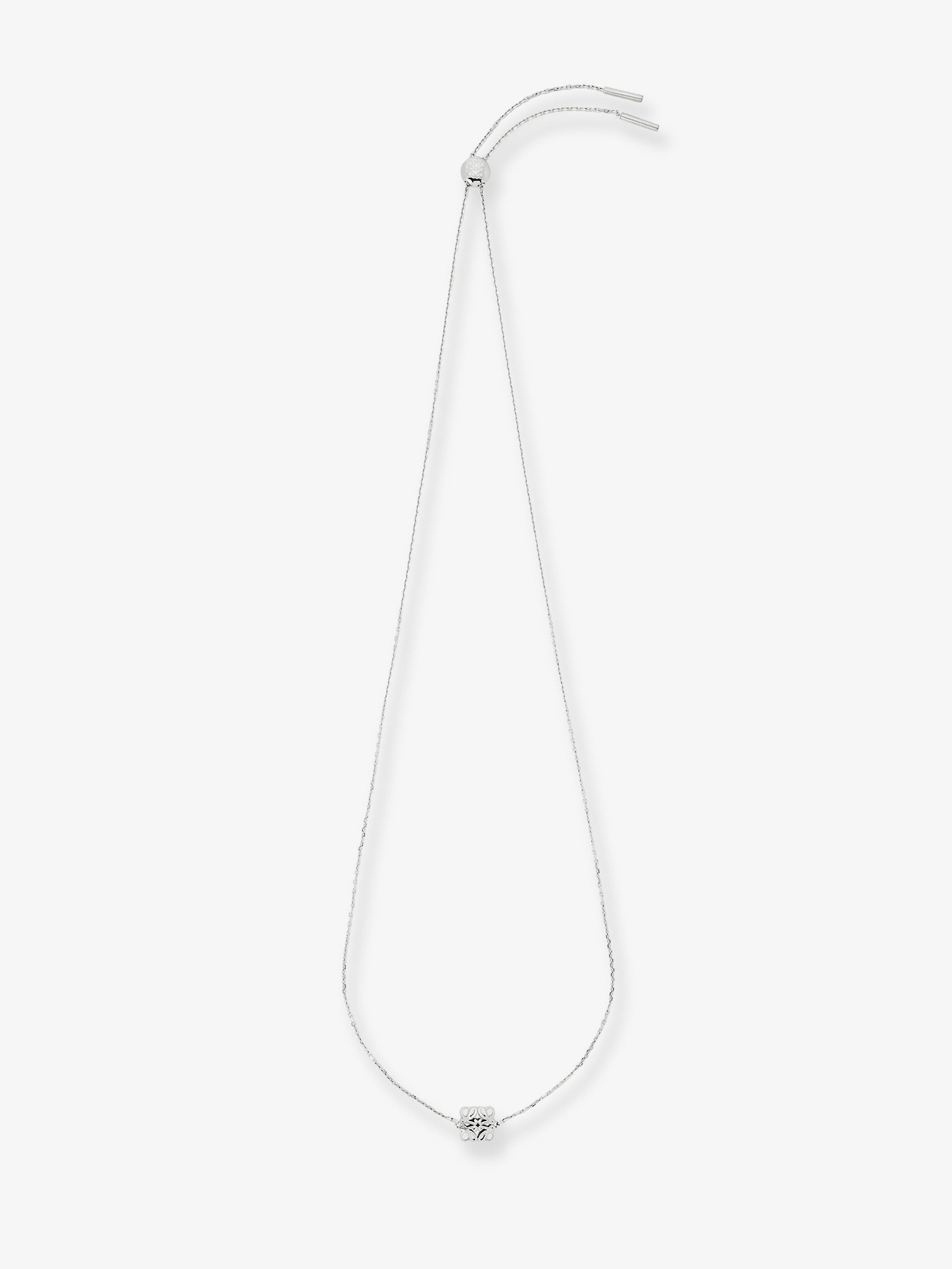 Loewe Women Anagram Bombe Sterling Silver Necklace LOEWE