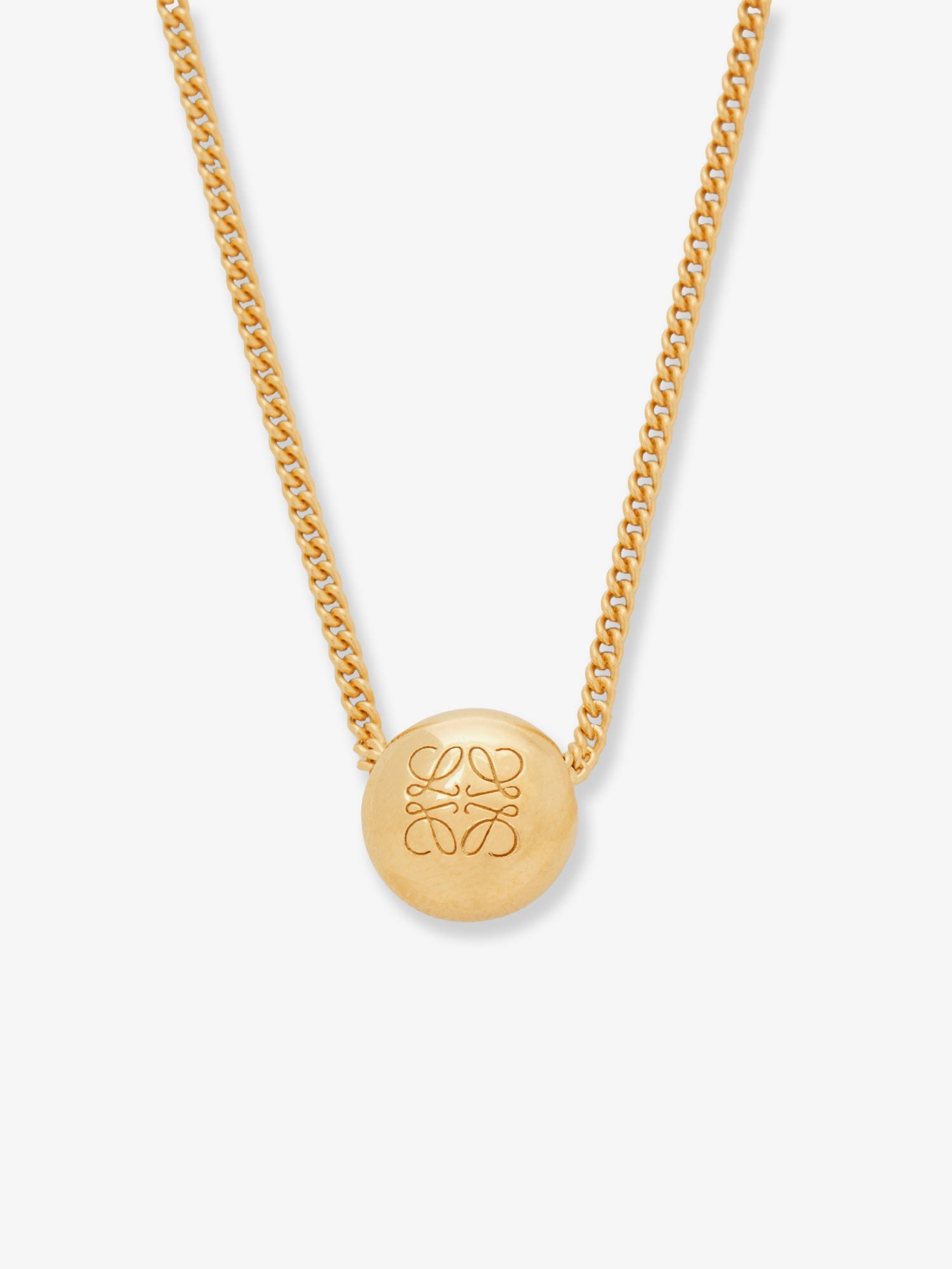 Loewe Women Paula's Ibiza -Anagram Pebble Silver Necklace LOEWE