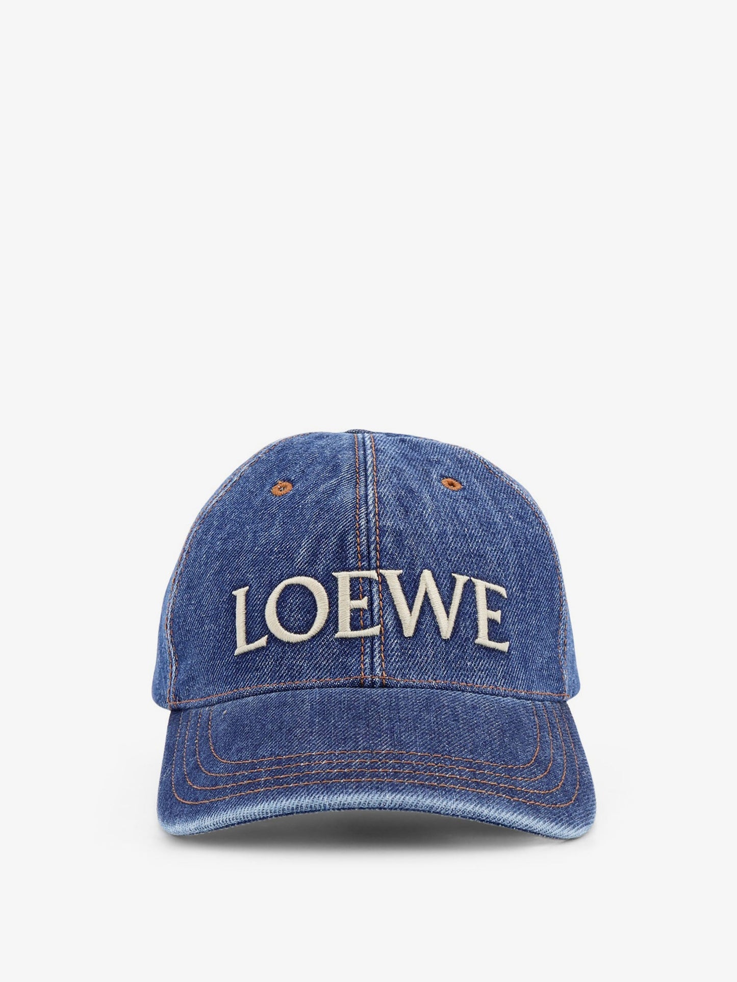 Loewe Women Paula's Ibiza Blue Denim Hat LOEWE