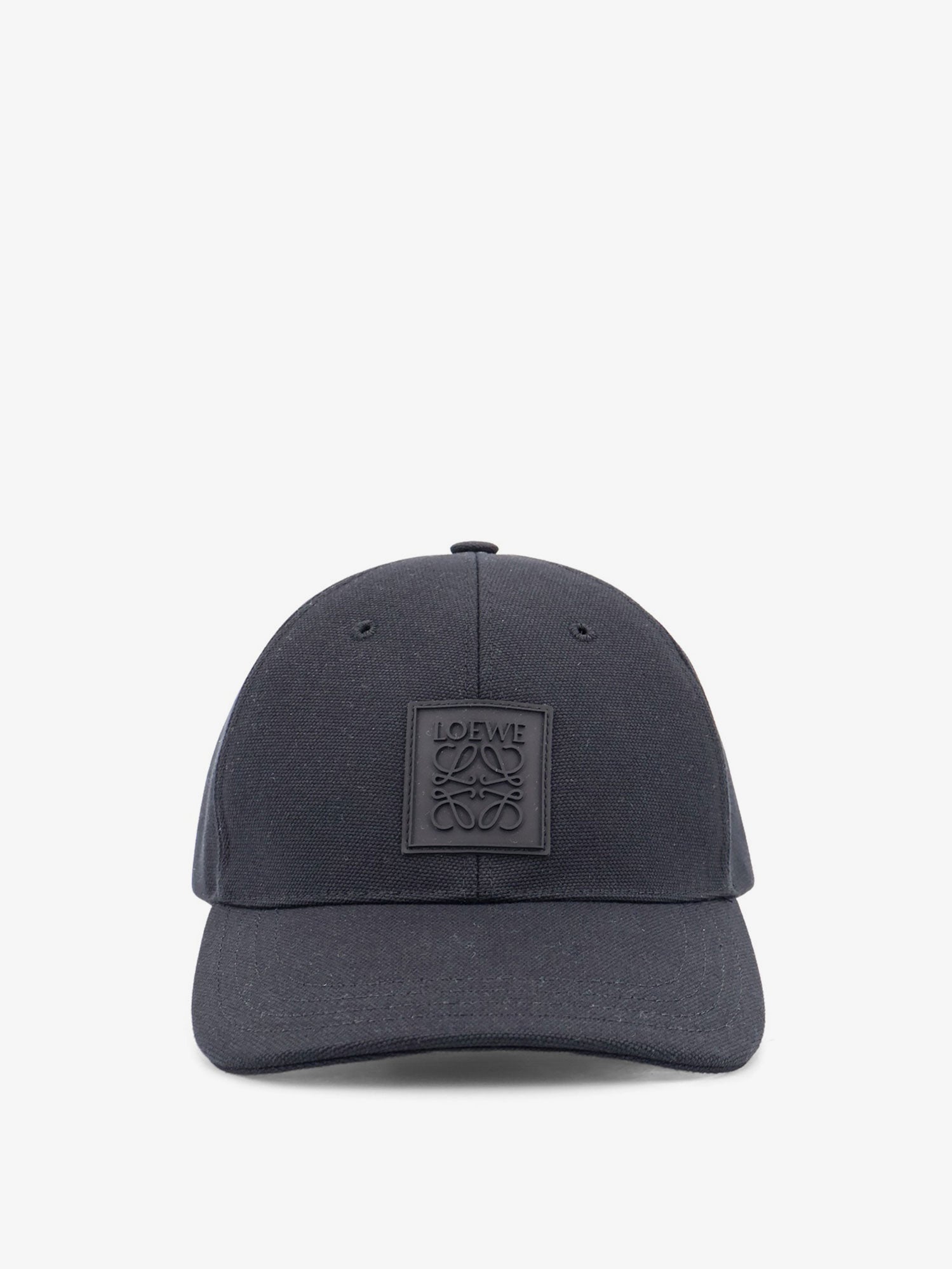 Loewe Men Cotton Hat With Rubber Anagram Logo Patch LOEWE