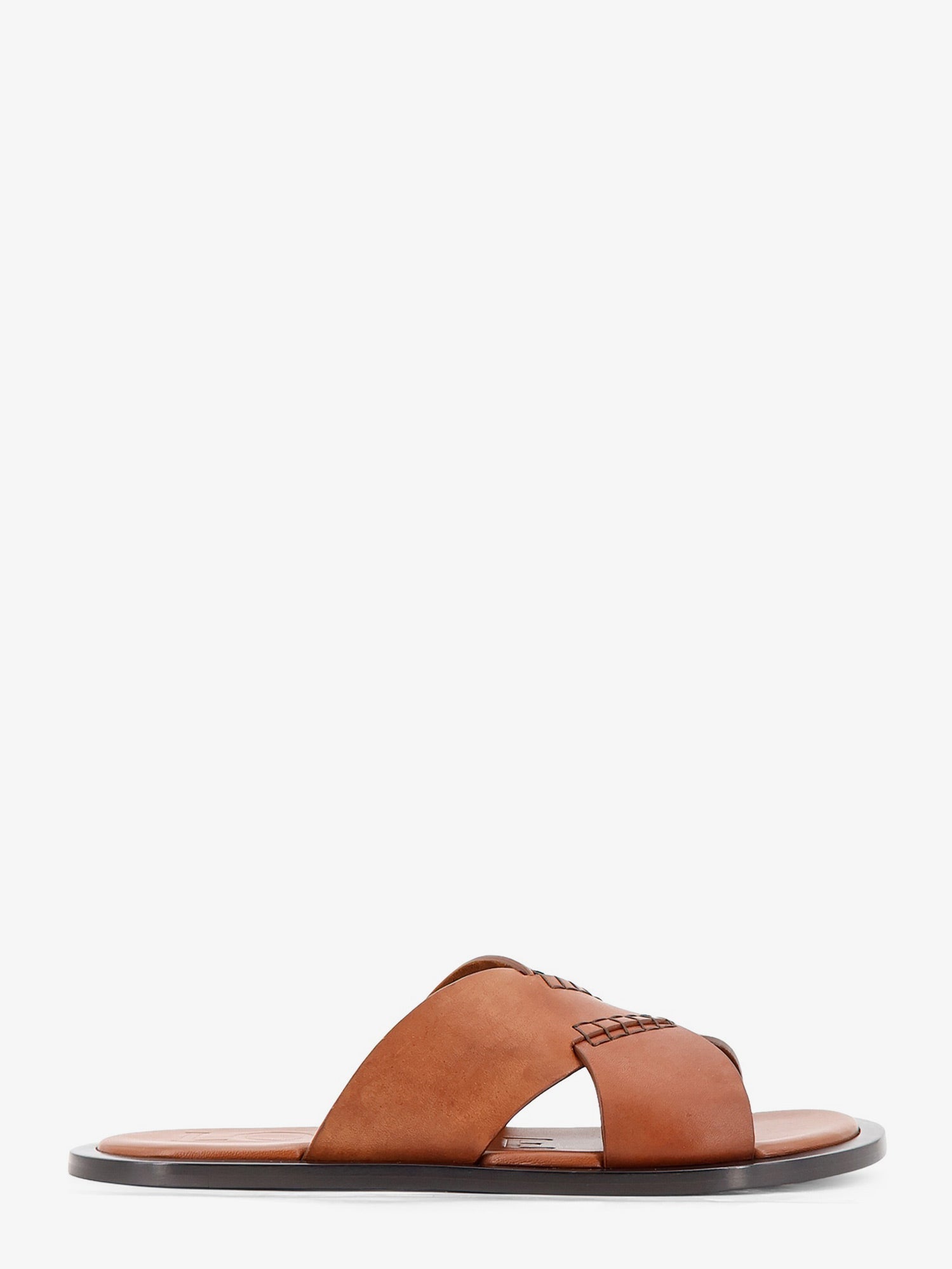 Loewe Men Flex Leather Sandals With Crisscross Detail LOEWE