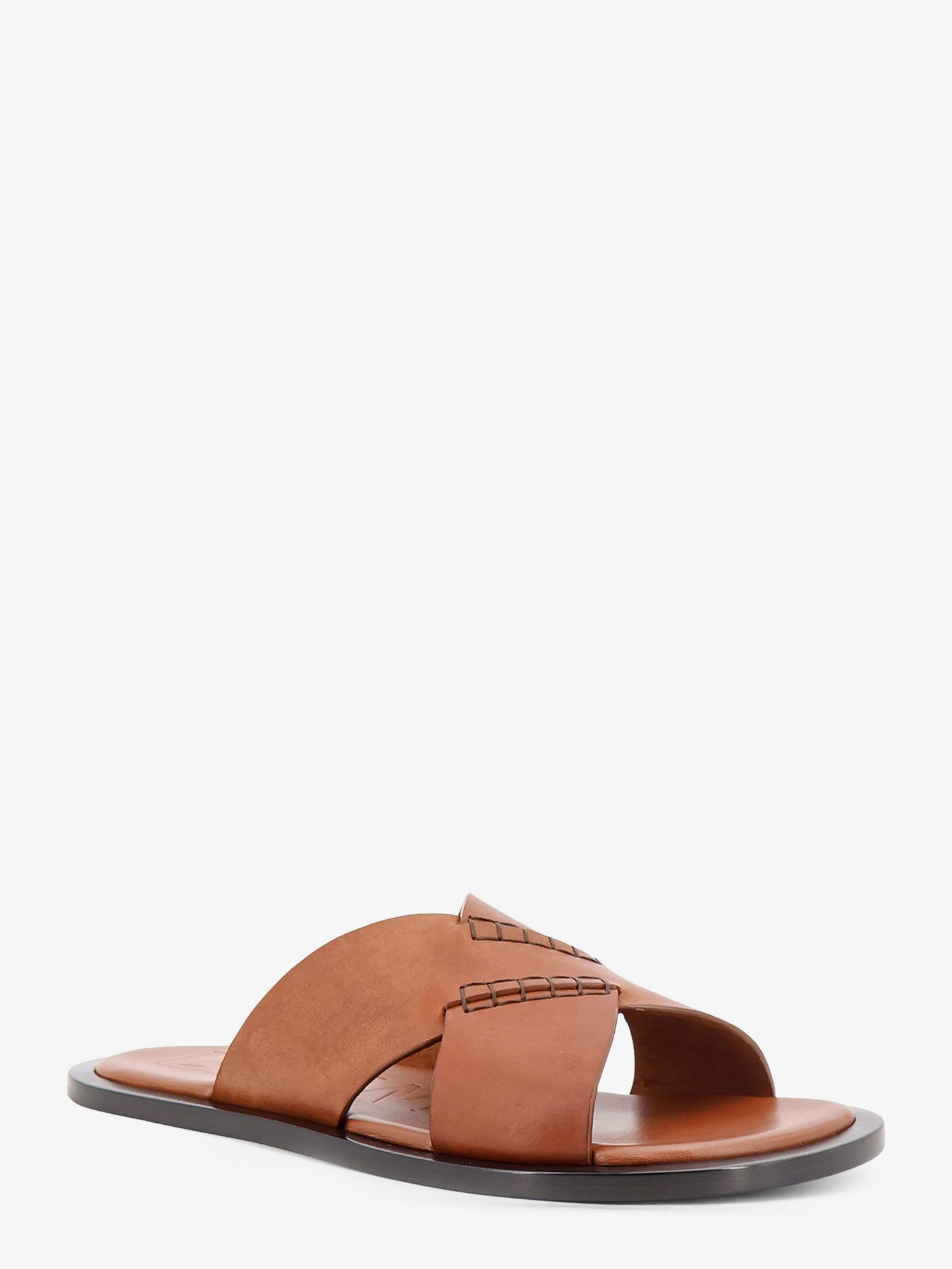 Loewe Men Flex Leather Sandals With Crisscross Detail LOEWE