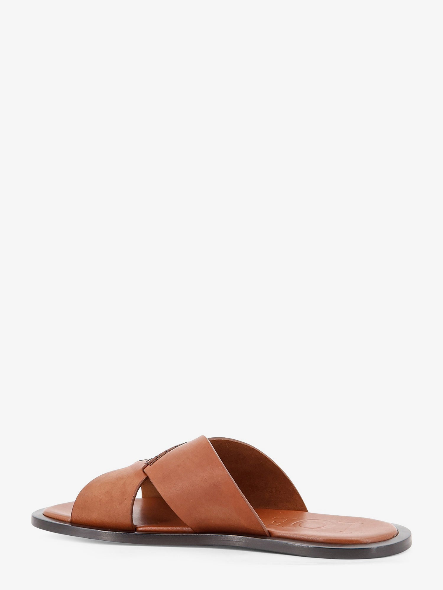 Loewe Men Flex Leather Sandals With Crisscross Detail LOEWE