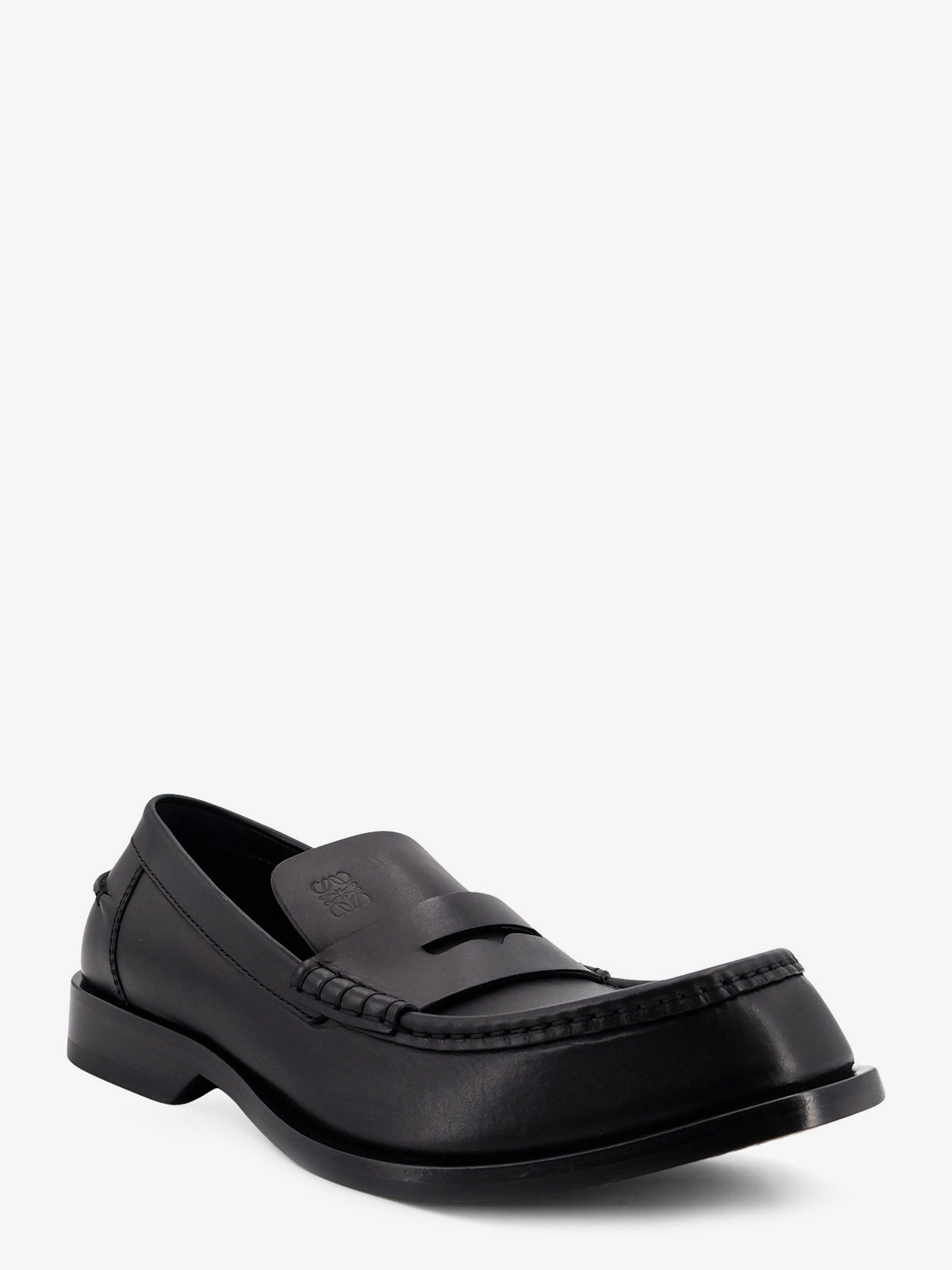 Loewe Men Bobine Leather Loafers With Engraved Anagram Logo LOEWE