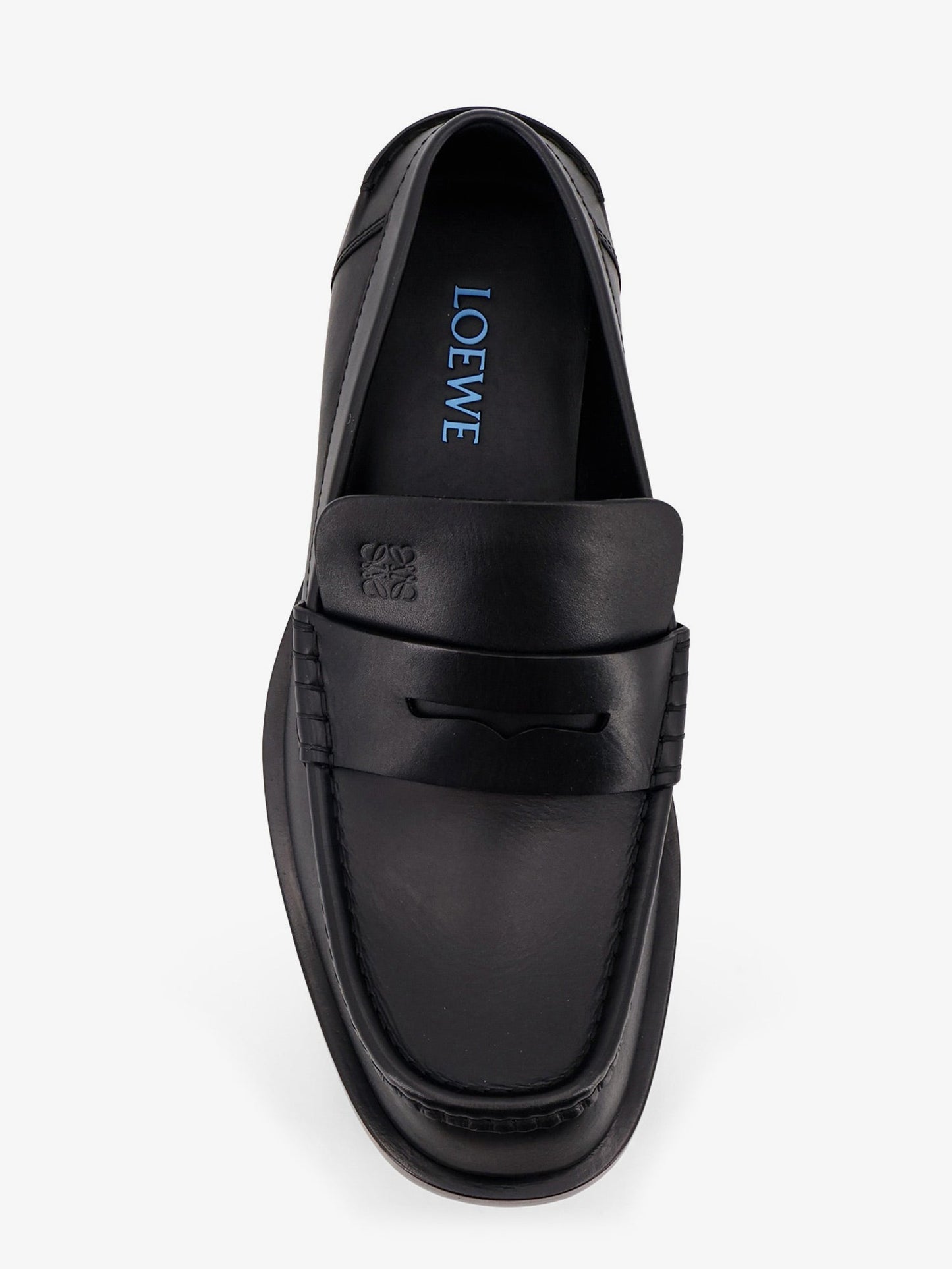 Loewe Men Bobine Leather Loafers With Engraved Anagram Logo LOEWE