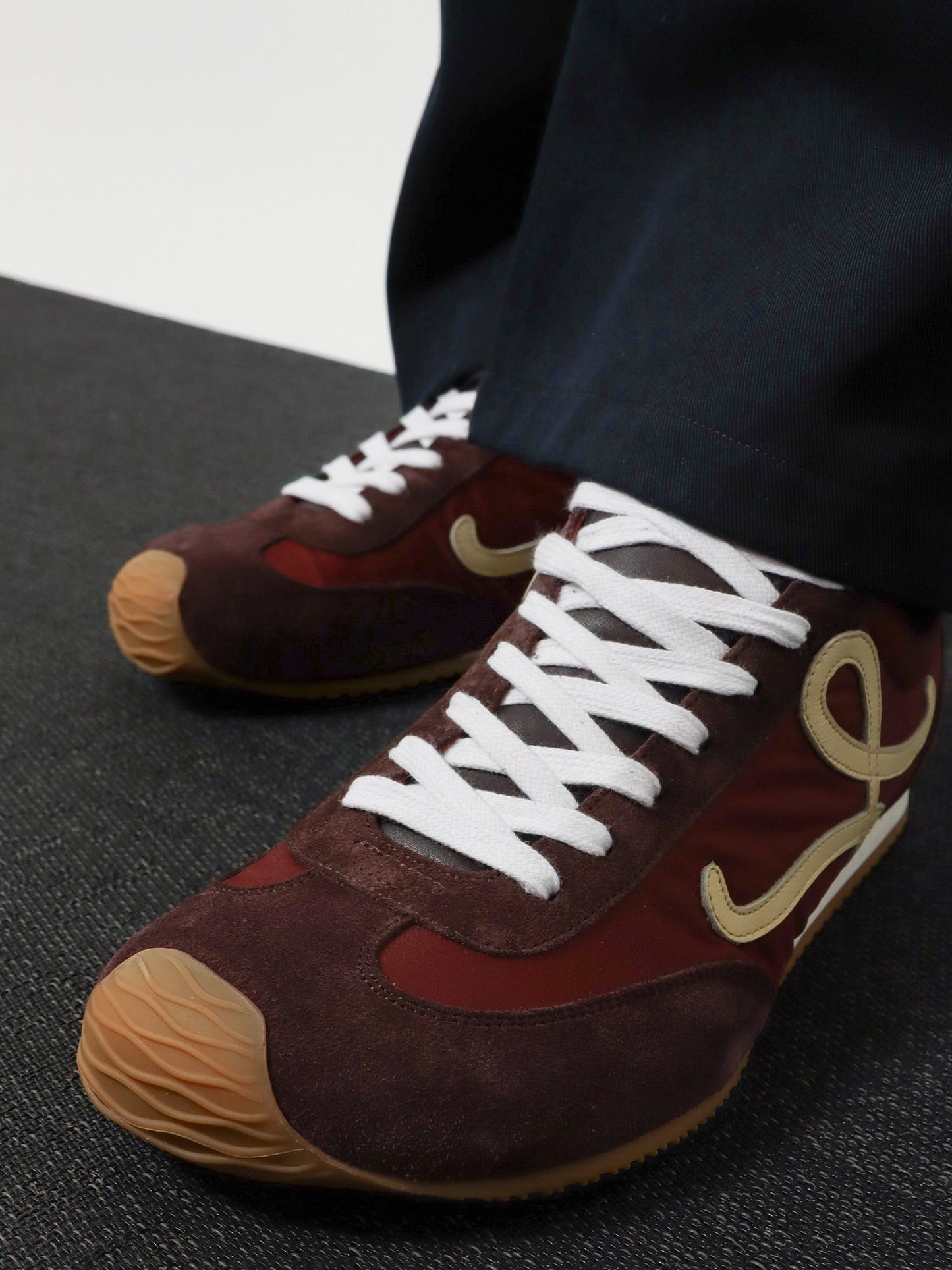 Loewe Men Ballet Runner 2.0 Nylon And Suede Sneakers With Side Logo LOEWE