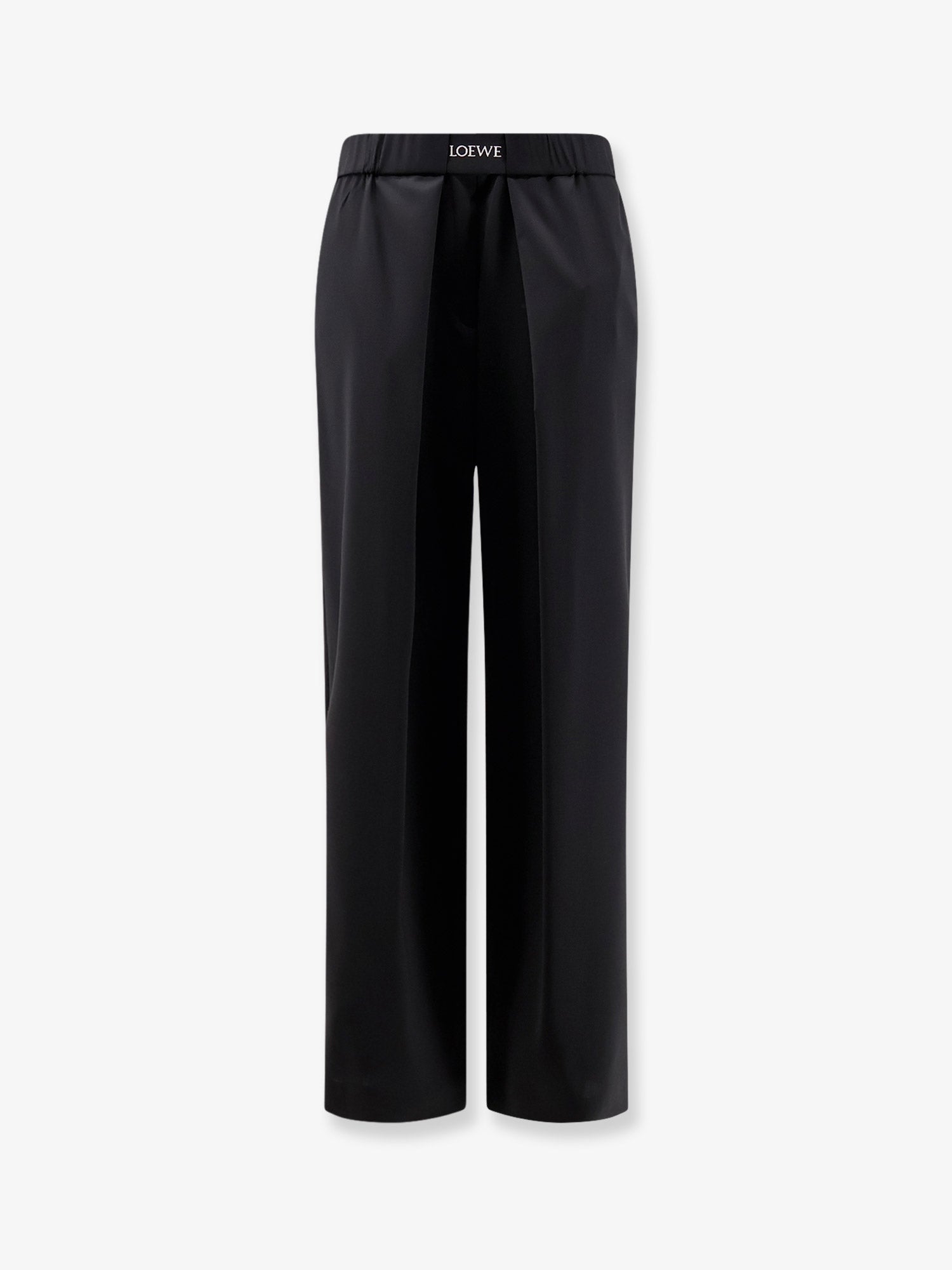 Loewe Women Wool Trousers With Logo Detail LOEWE