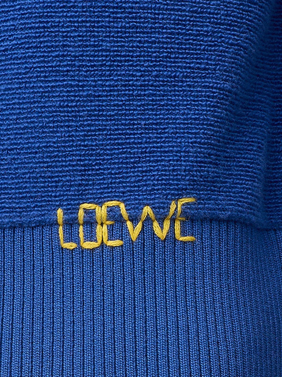 Loewe Women Wool Sweater With Contrasting Embroidered Logo At The Bottom LOEWE