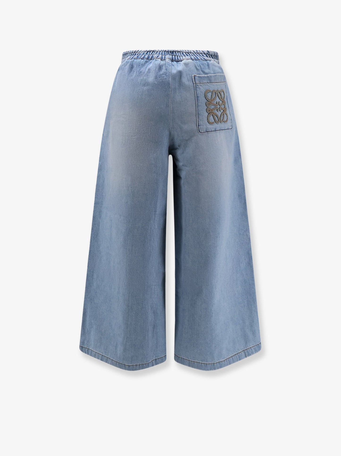 Loewe Women Paulas Ibiza - Cotton Trousers With Embroidered Logo On The Back LOEWE
