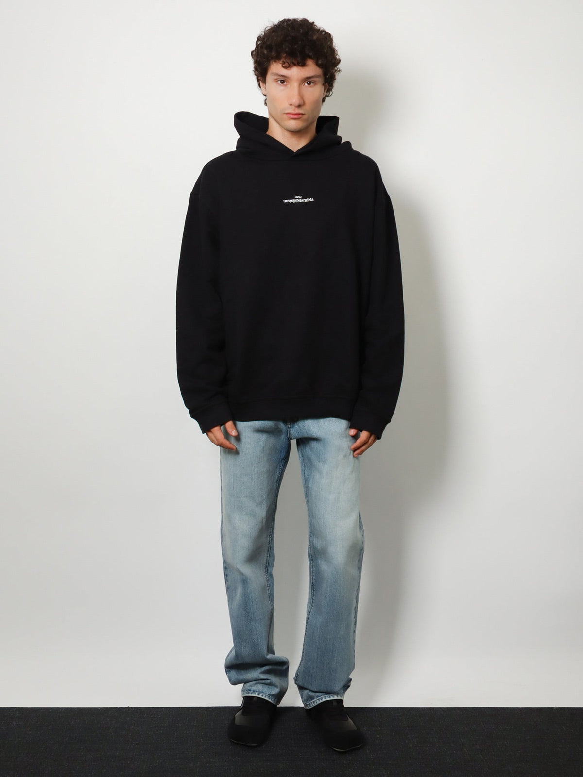 Maison Margiela Men Cotton Sweatshirt With Front Embroidered Logo MAISON MARGIELA