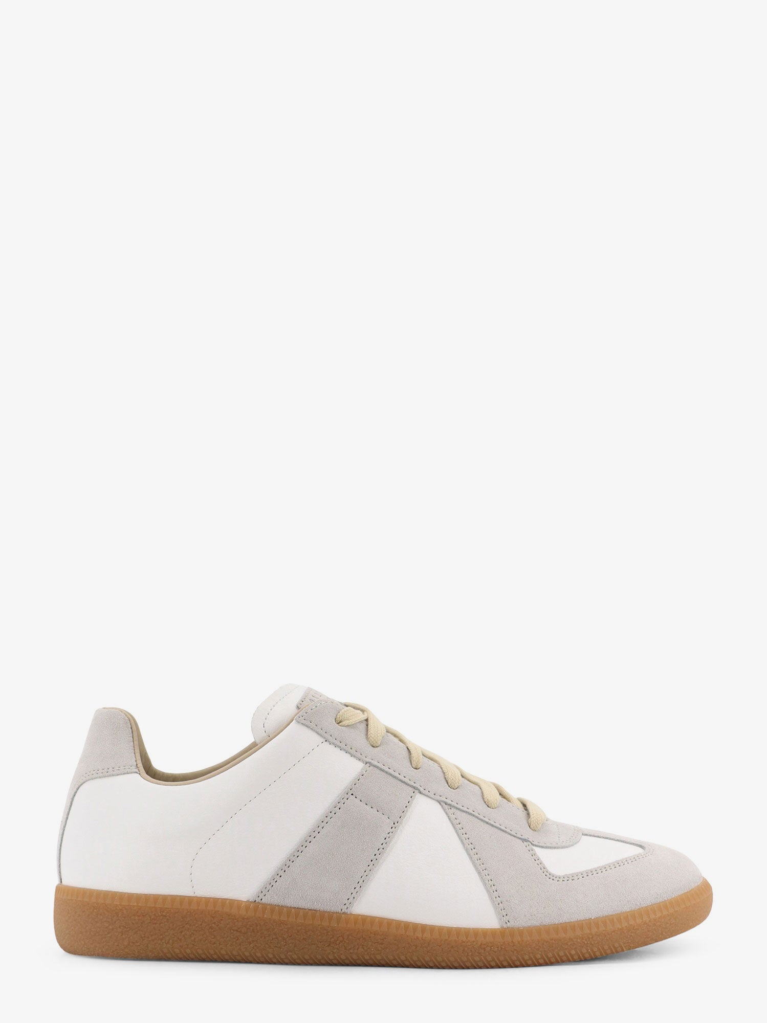 Maison Margiela Men Low-Top Replica Leather And Suede Sneakers MAISON MARGIELA