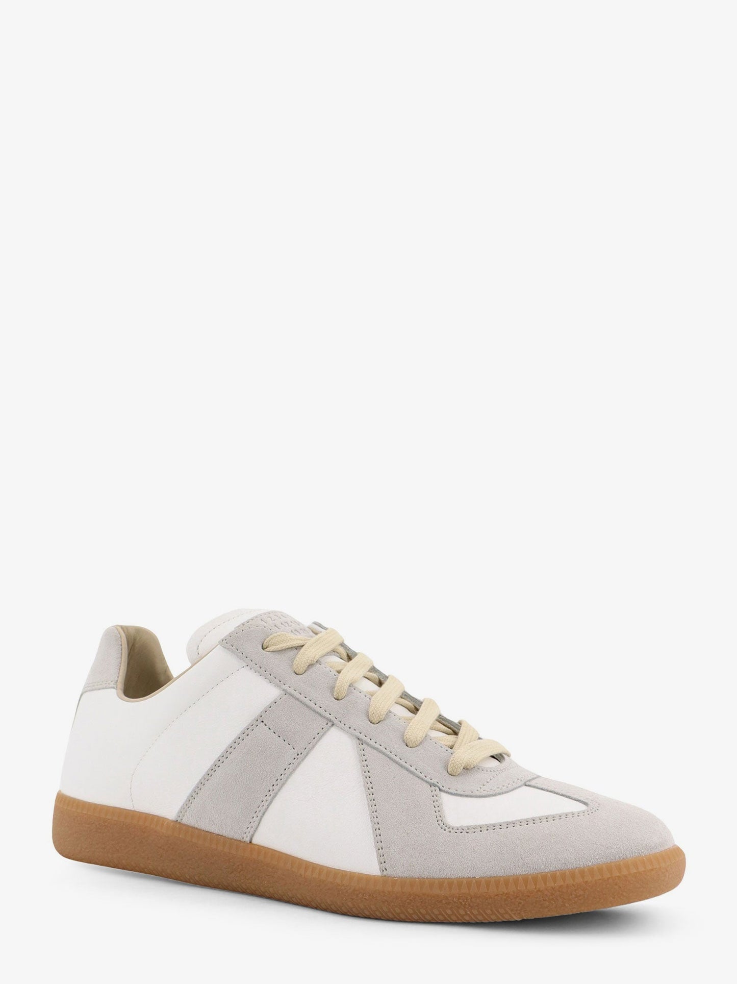 Maison Margiela Men Low-Top Replica Leather And Suede Sneakers MAISON MARGIELA