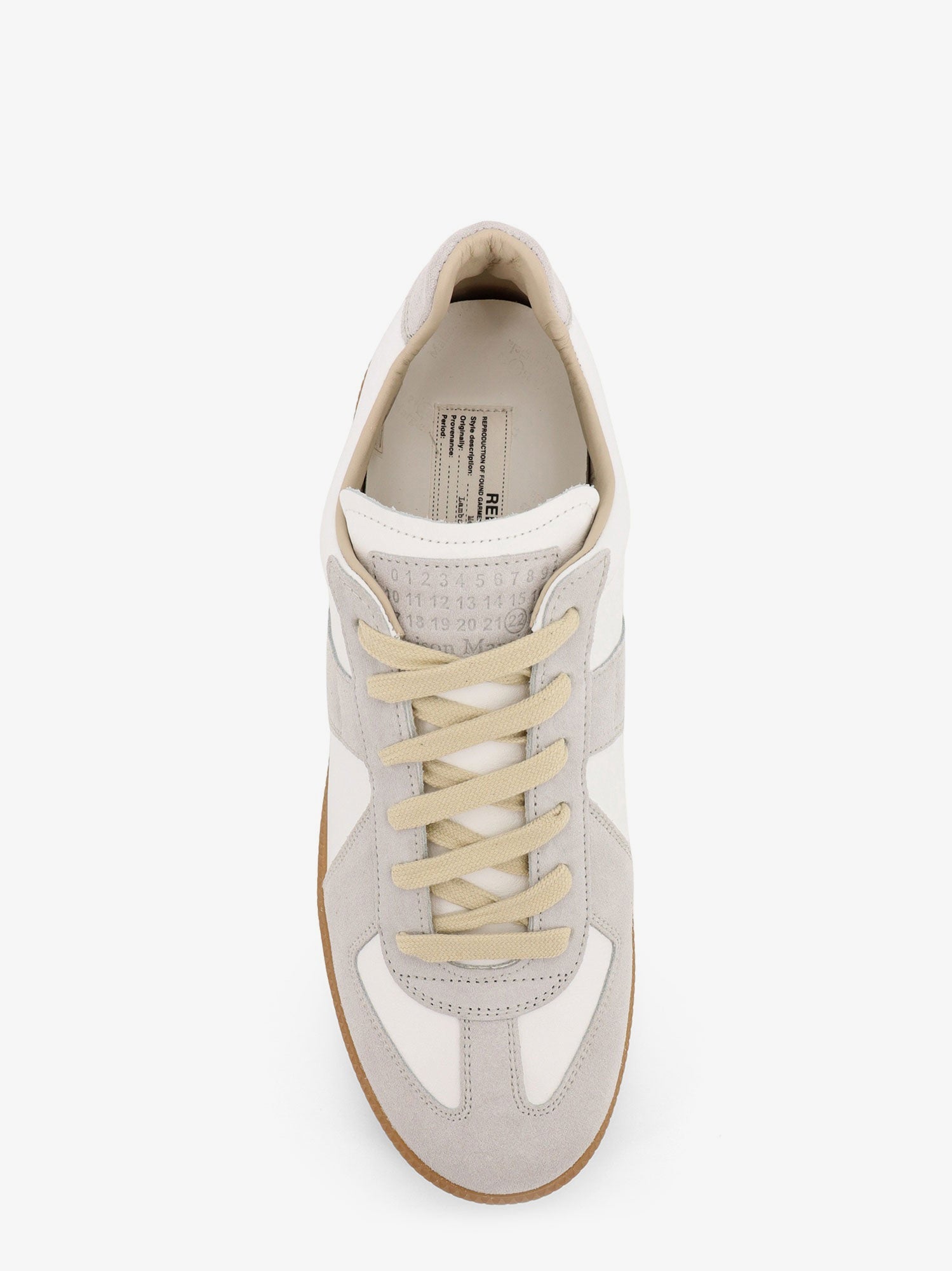 Maison Margiela Men Low-Top Replica Leather And Suede Sneakers MAISON MARGIELA
