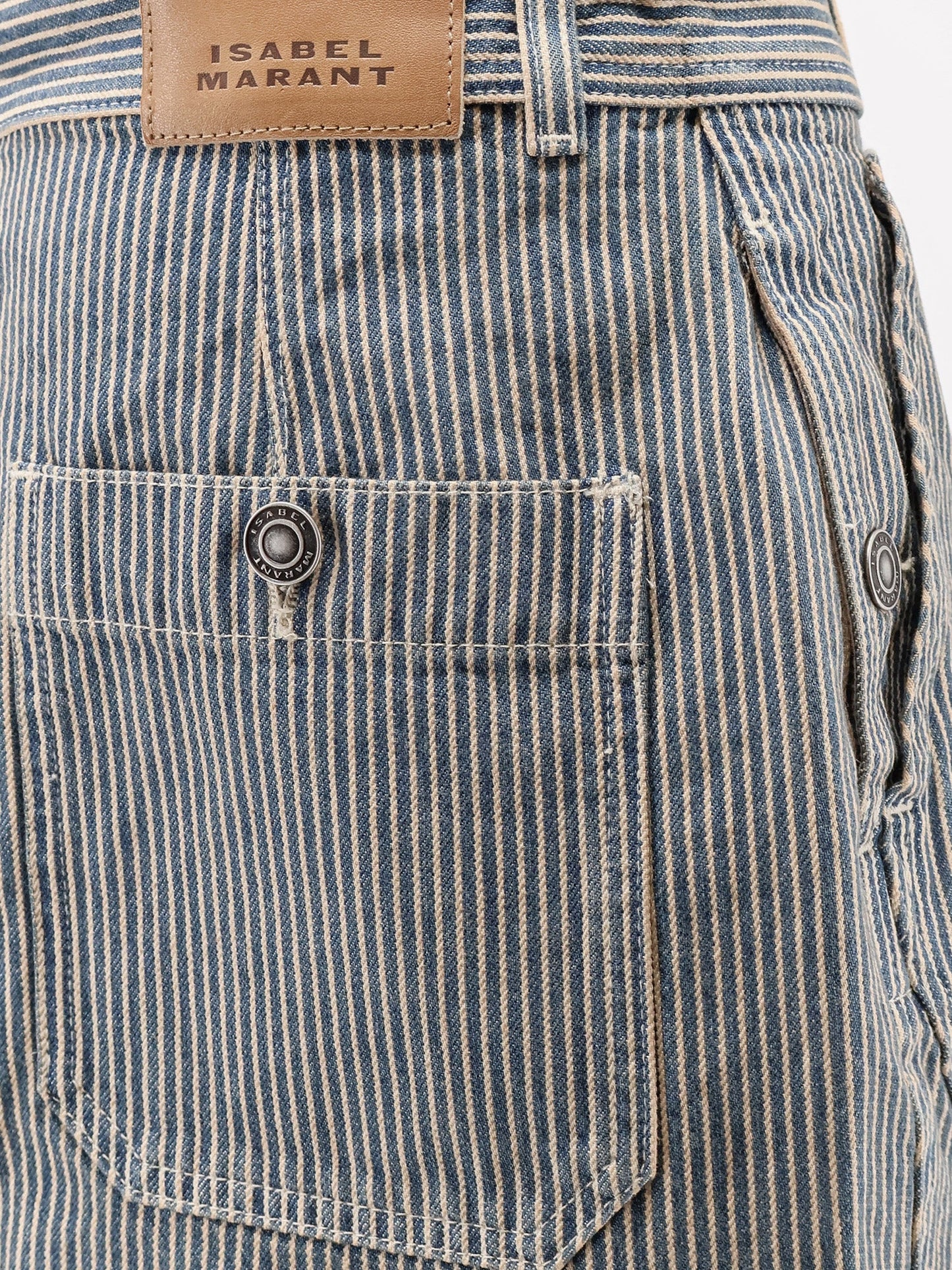 Marant Etoile Women Estera Cotton Skirt With Striped Pattern ISABEL MARANT ETOILE