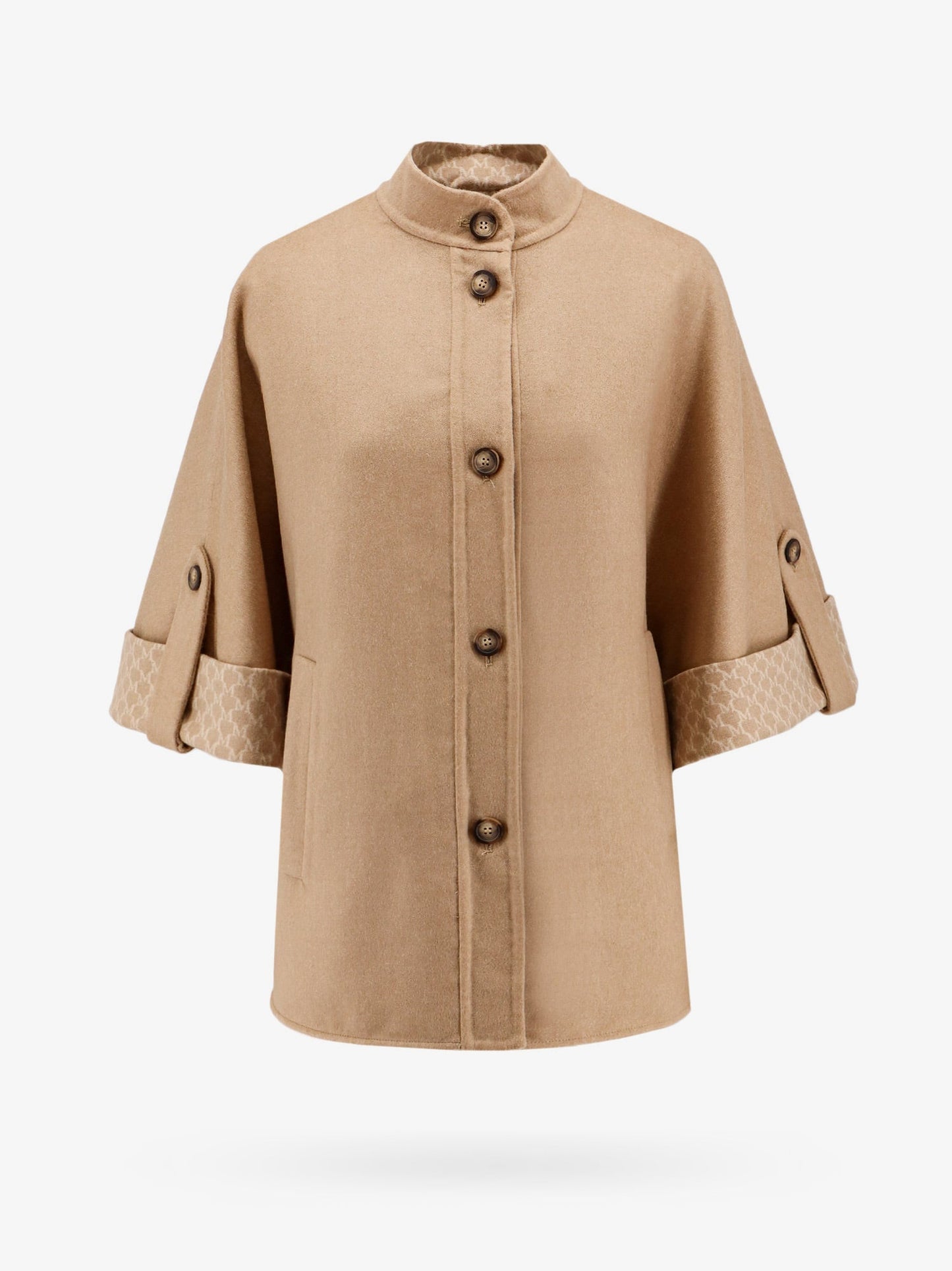 Max Mara Women Virgin Wool And Cashmere Cape Wih Pockets On The Front MAX MARA