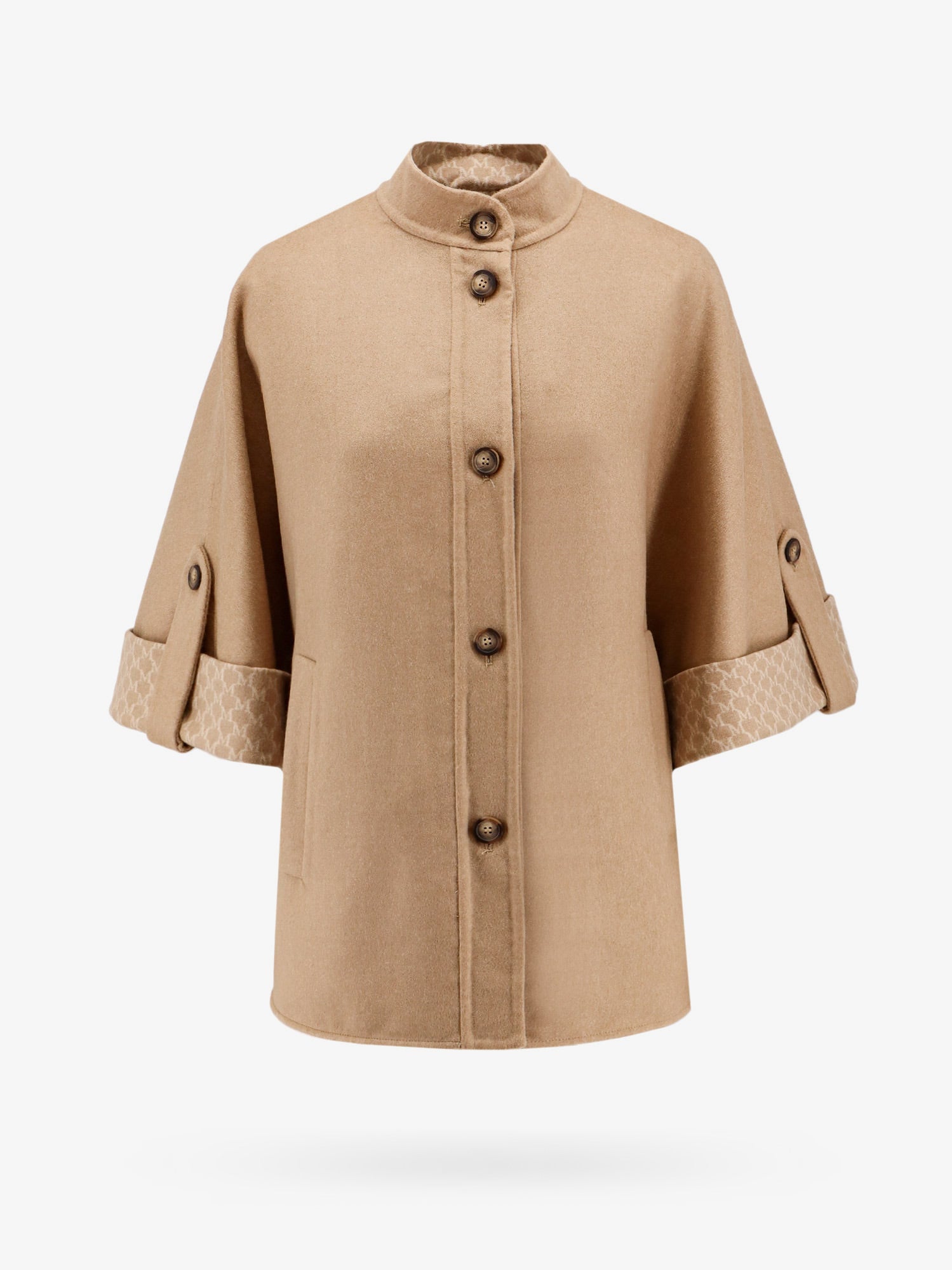 Max Mara Women Virgin Wool And Cashmere Cape Wih Pockets On The Front MAX MARA