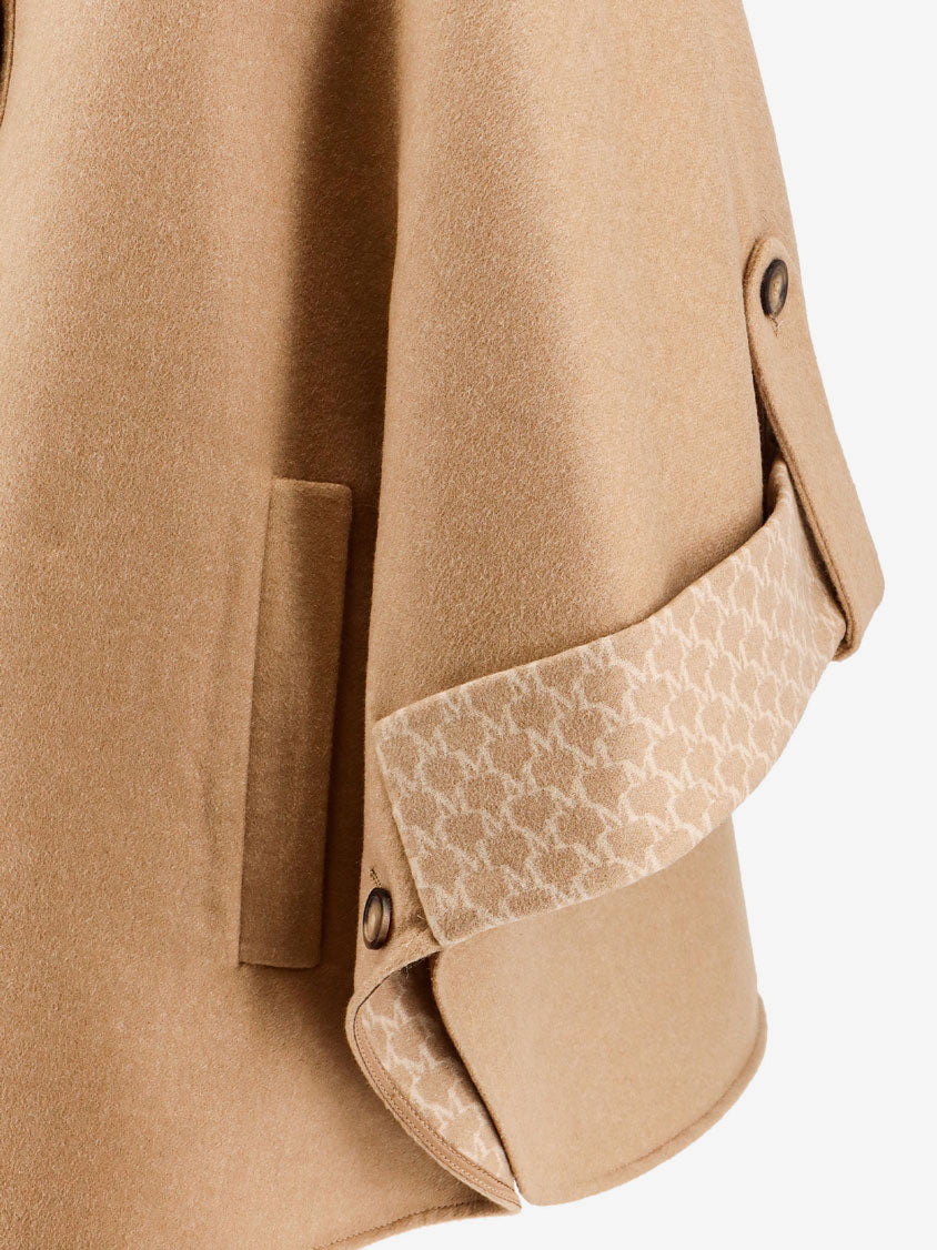 Max Mara Women Virgin Wool And Cashmere Cape Wih Pockets On The Front MAX MARA