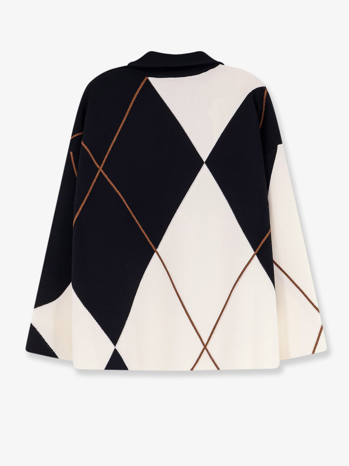 Max Mara Women Mxmsala Argyle Pattern Virgin Wool Sweater MAX MARA