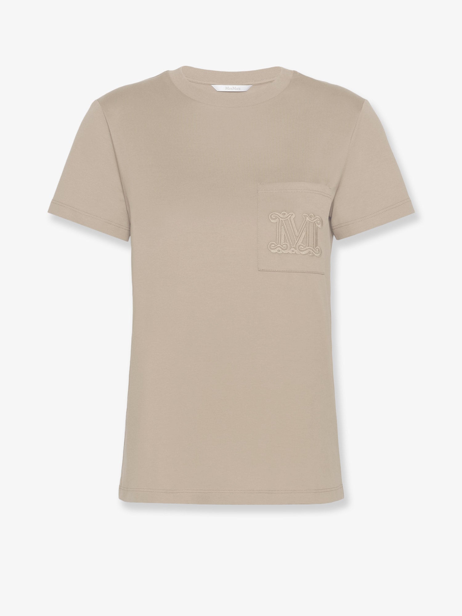 Max Mara Women Papaia Cotton T-Shirt With Monogram MAX MARA