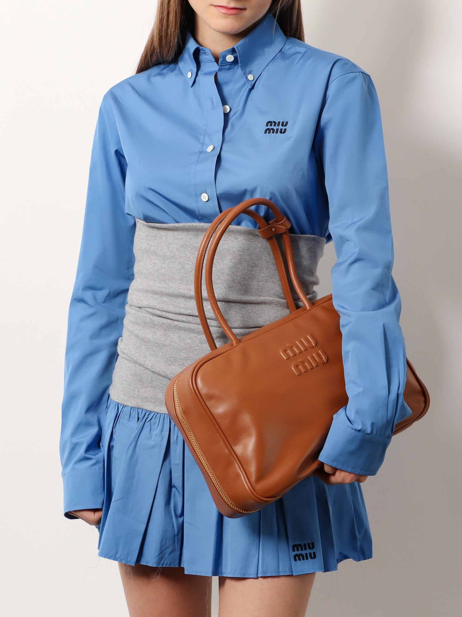 Miu Miu Women Beau Softy Leather Handbag MIU MIU