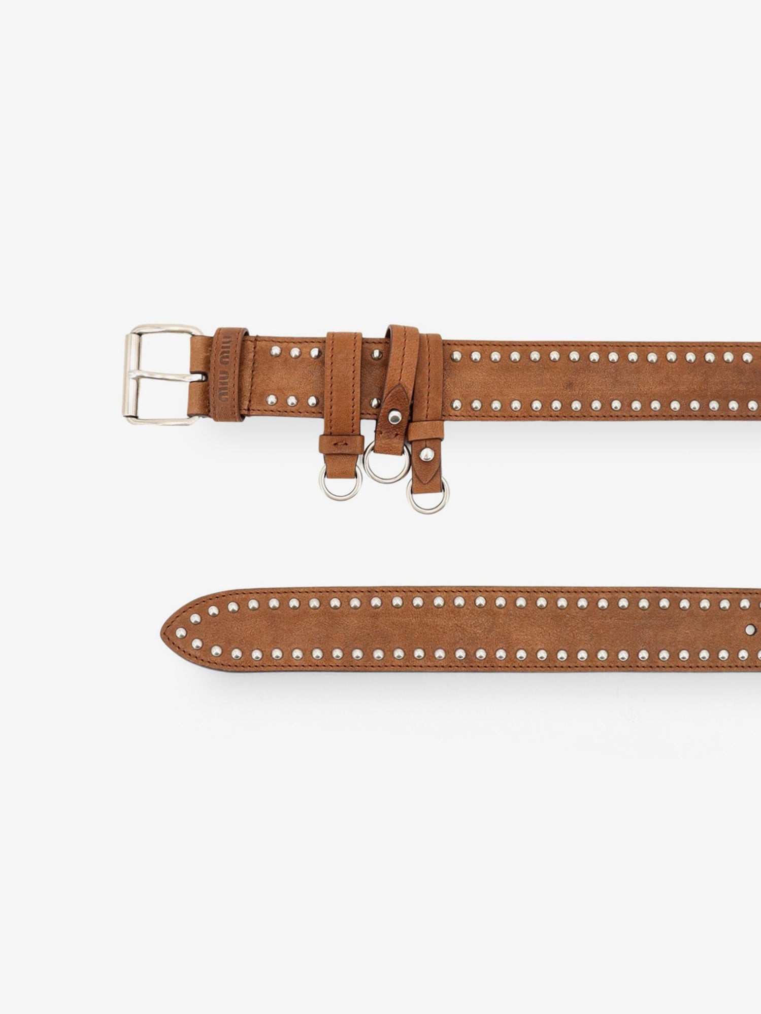 Miu Miu Women Aviator Nappa Belt With Keychain Charm MIU MIU