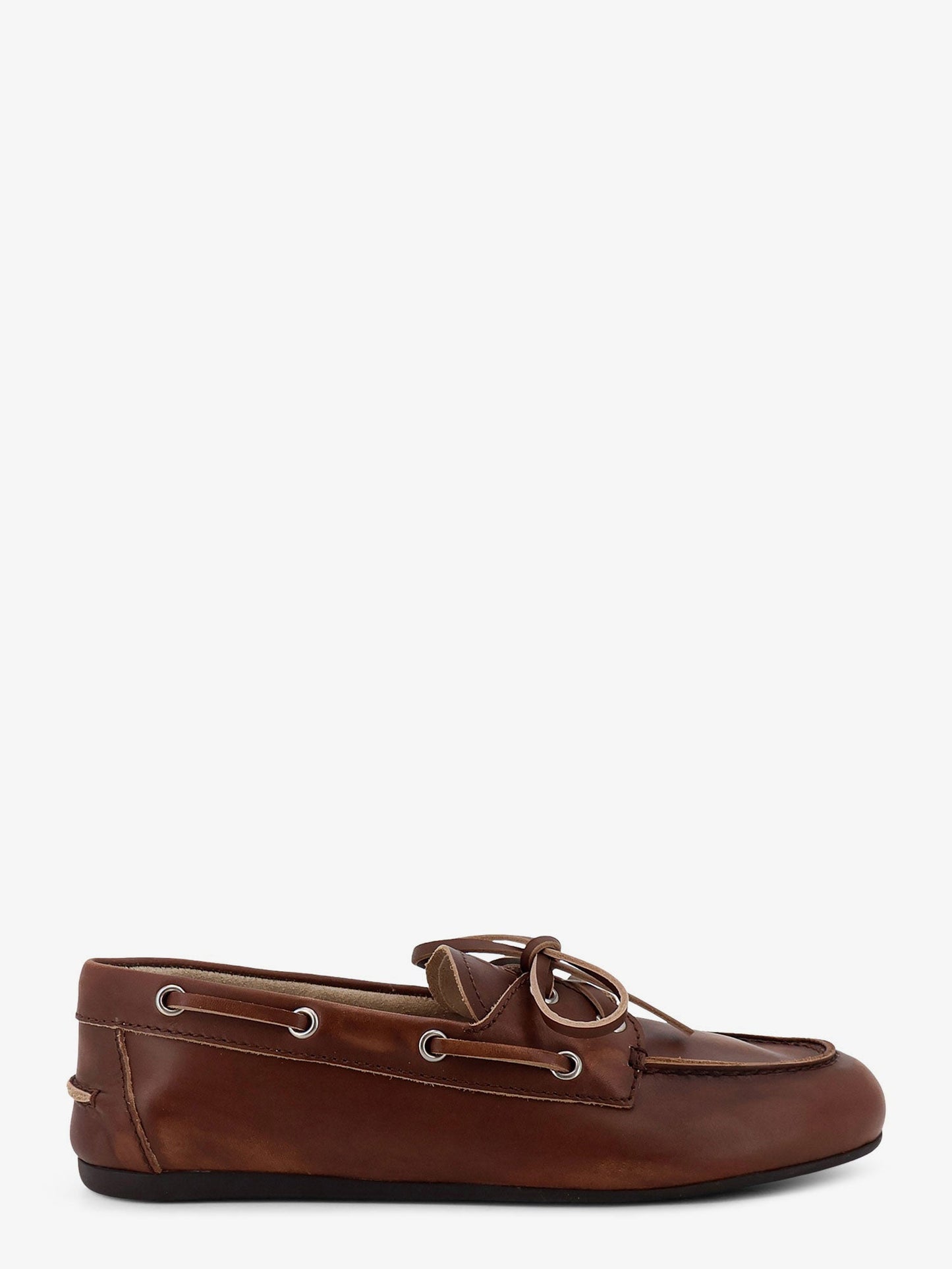 Miu Miu Women Leather Loafers With Lettering Logo MIU MIU