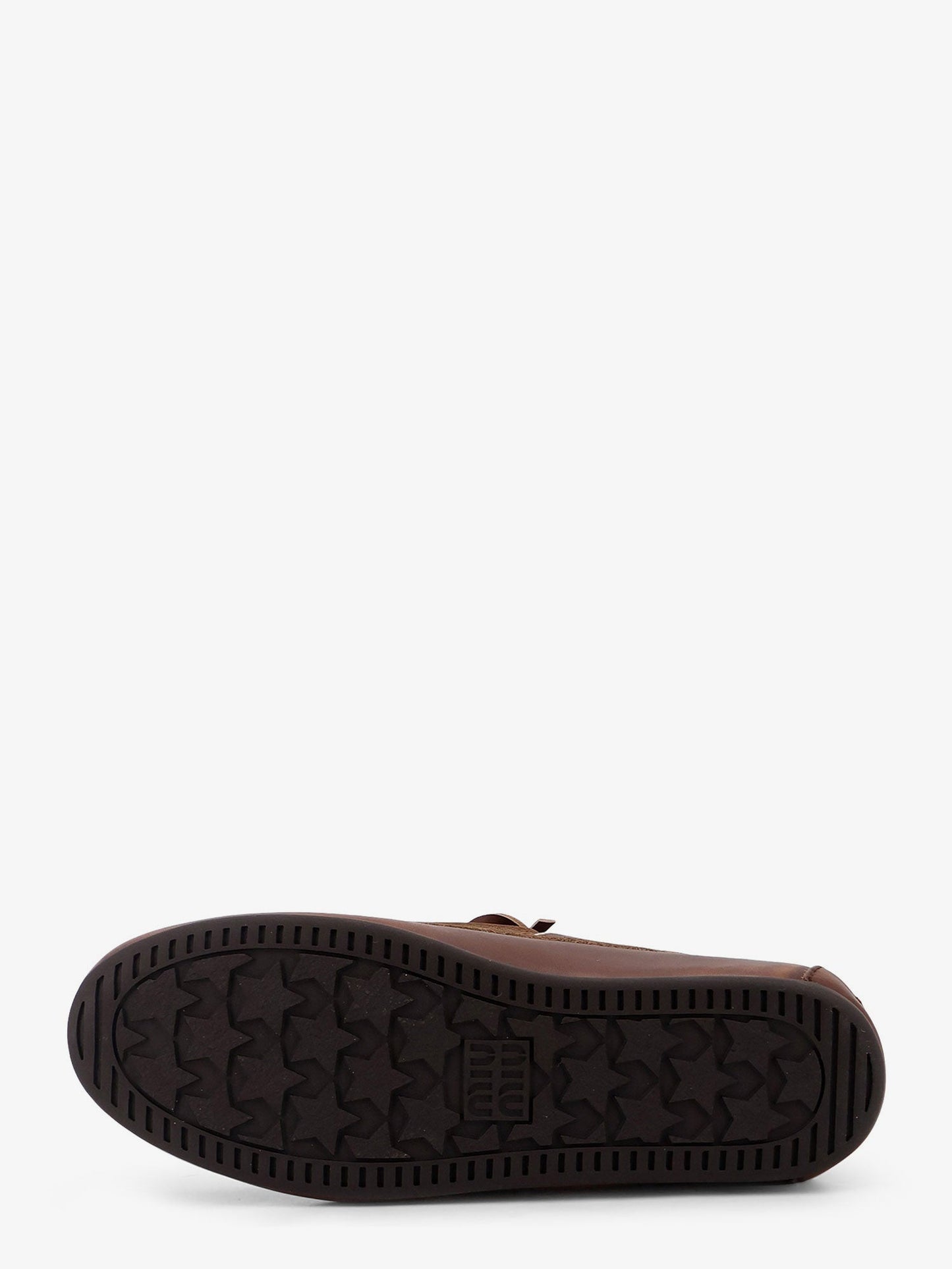 Miu Miu Women Leather Loafers With Lettering Logo MIU MIU