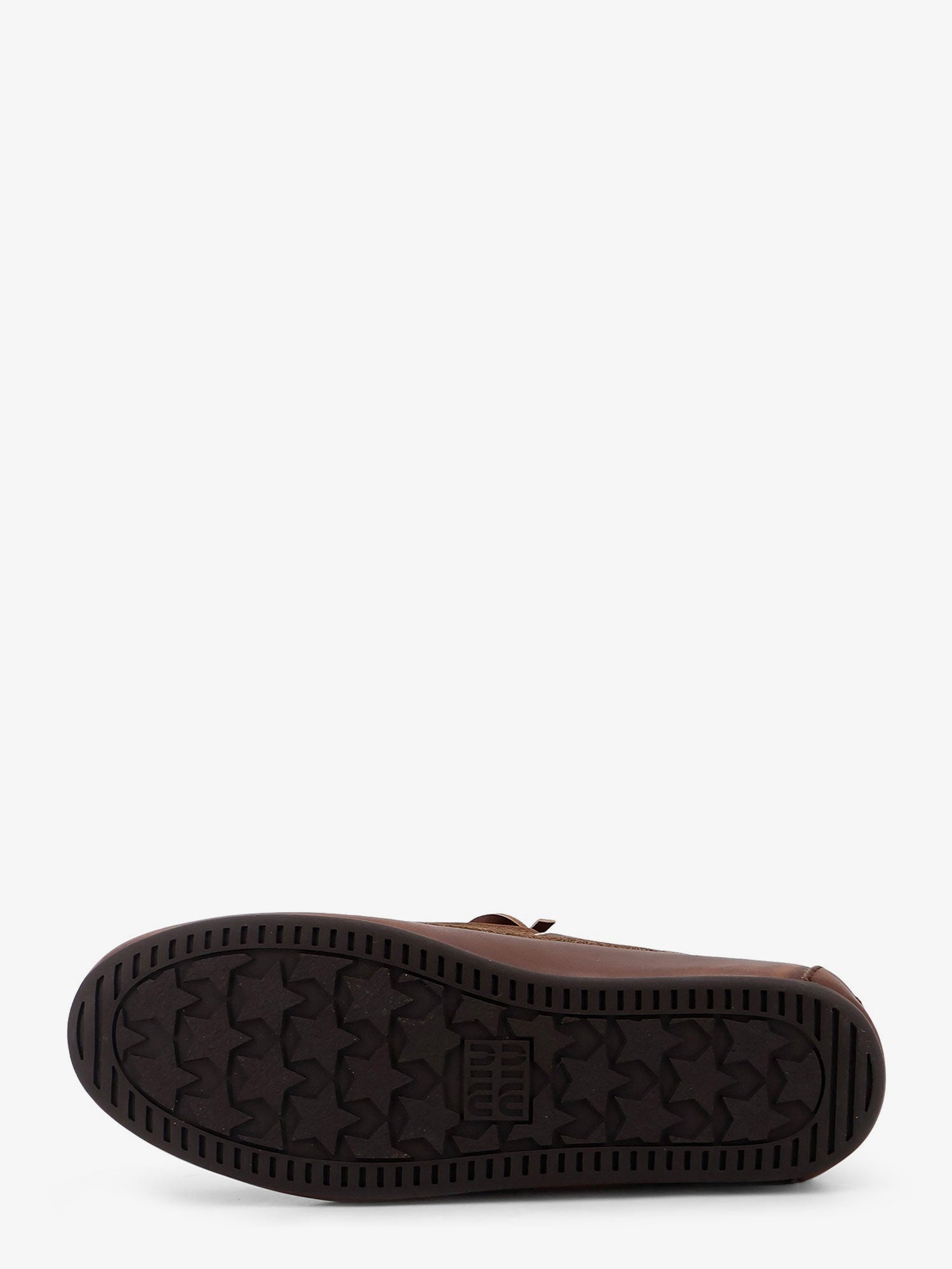 Miu Miu Women Leather Loafers With Lettering Logo MIU MIU