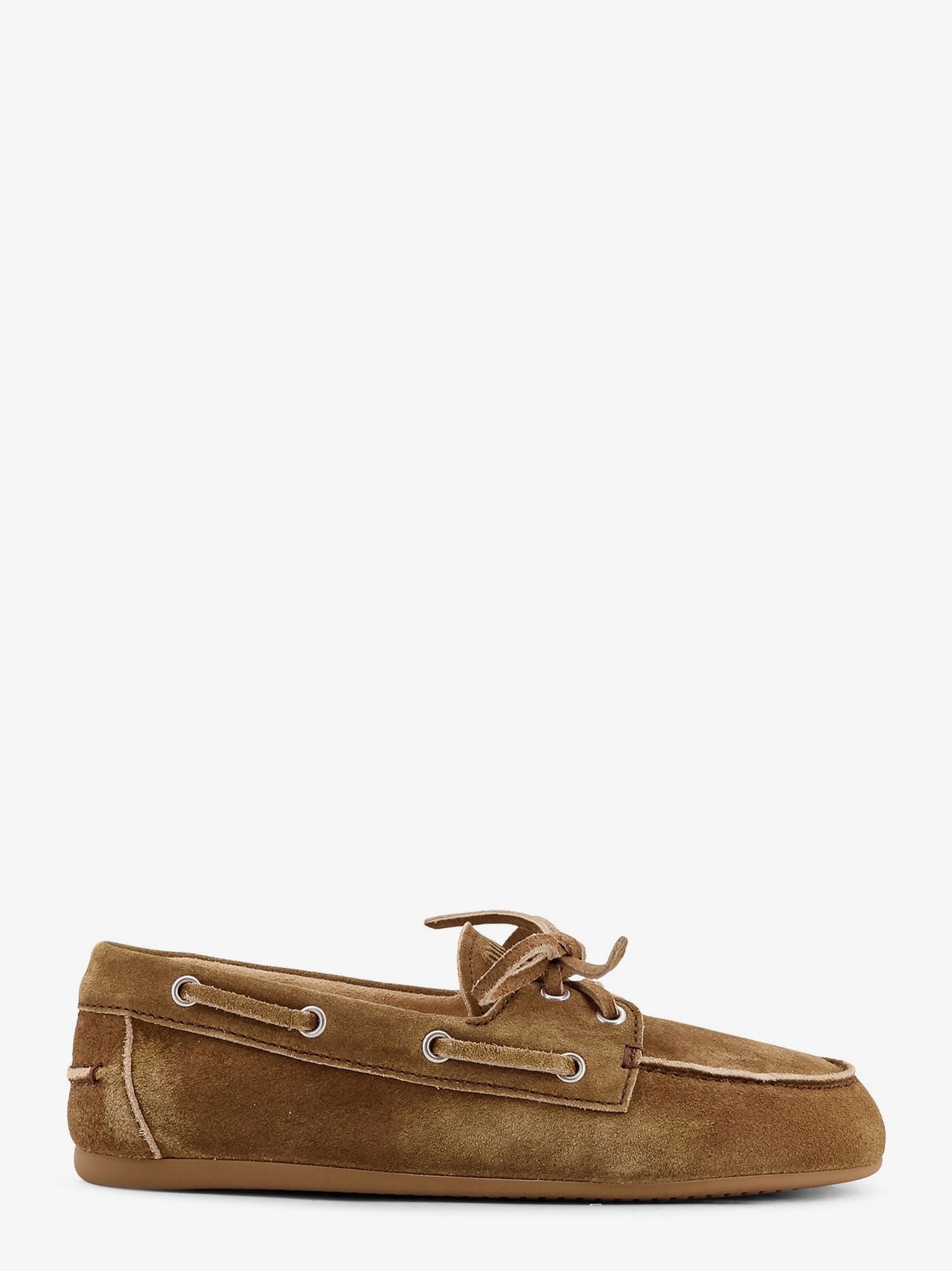 Miu Miu Women Suede Loafers With Embroidered Logo MIU MIU