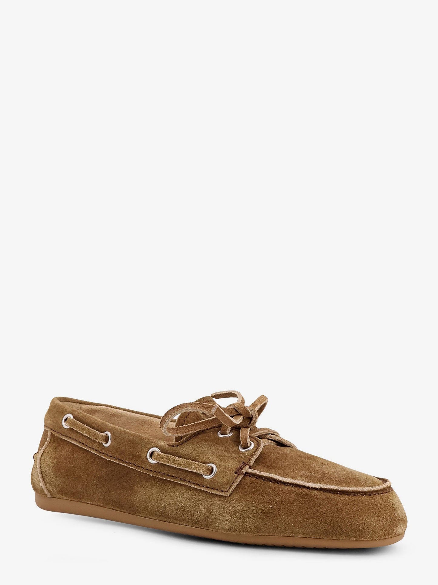 Miu Miu Women Suede Loafers With Embroidered Logo MIU MIU