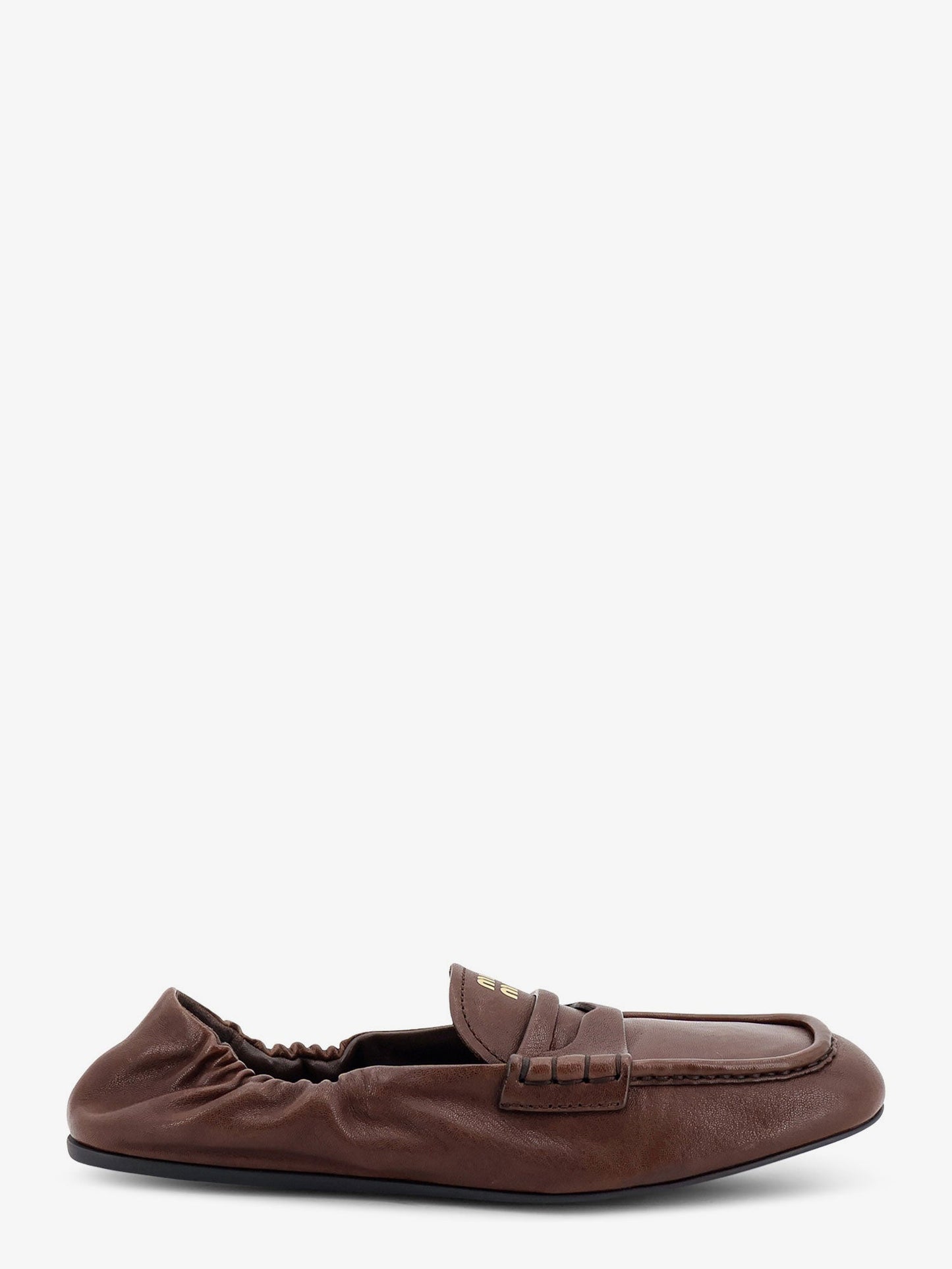 Miu Miu Women Ruches Leather Loafers MIU MIU