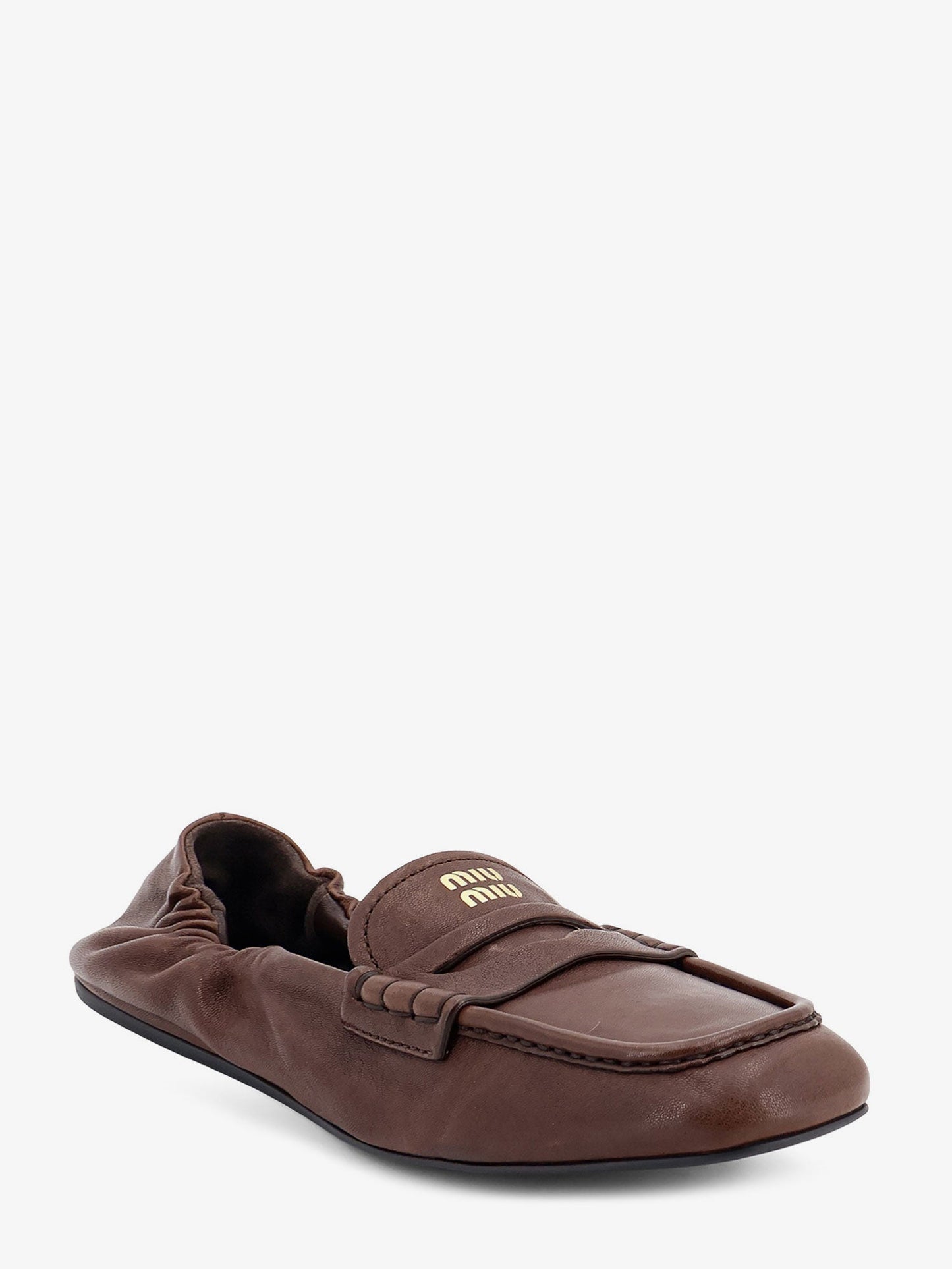 Miu Miu Women Ruches Leather Loafers MIU MIU