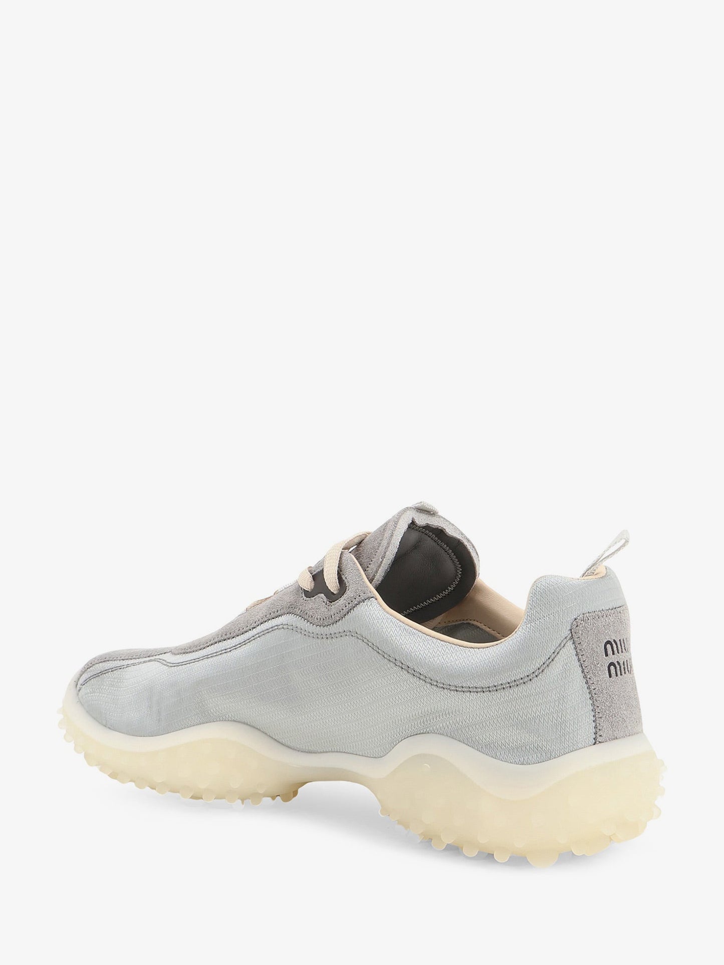 Miu Miu Women Nylon And Suede Sneakers With Embroidered Logo MIU MIU