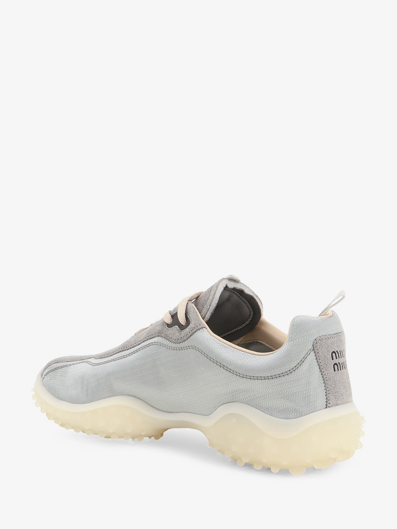Miu Miu Women Nylon And Suede Sneakers With Embroidered Logo MIU MIU