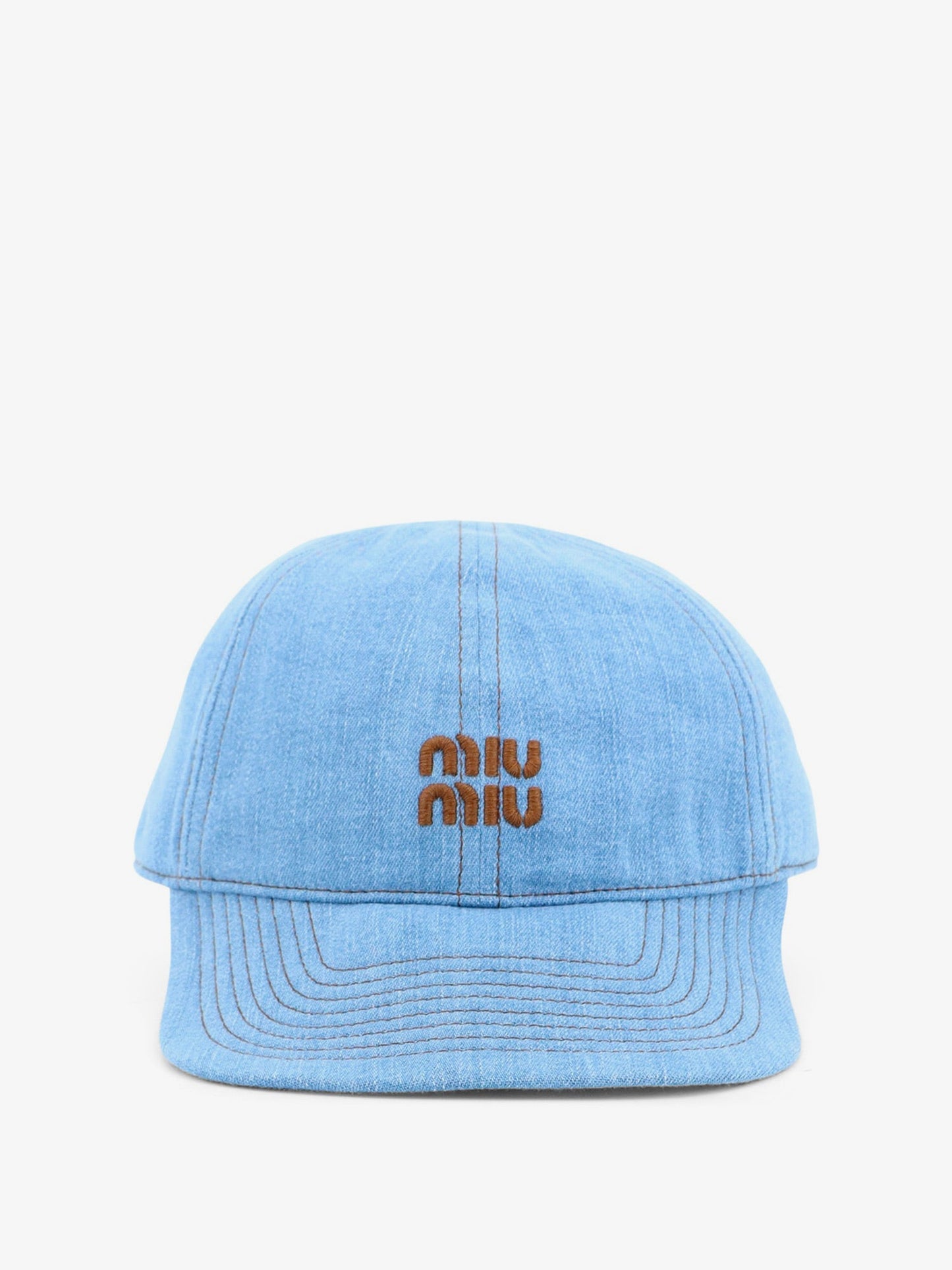 Miu Miu Women Cotton Hat With Embroidered Logo On The Front MIU MIU