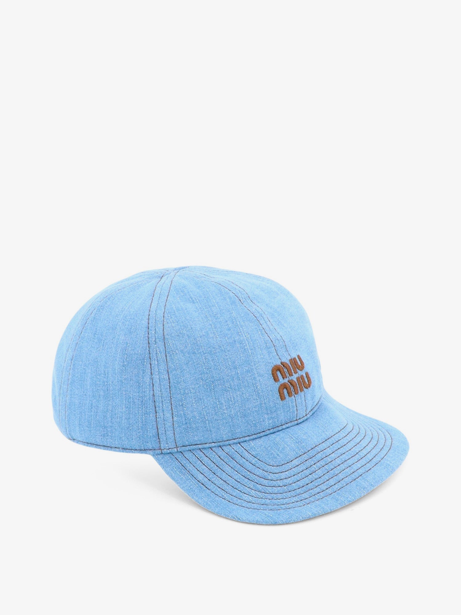 Miu Miu Women Cotton Hat With Embroidered Logo On The Front MIU MIU