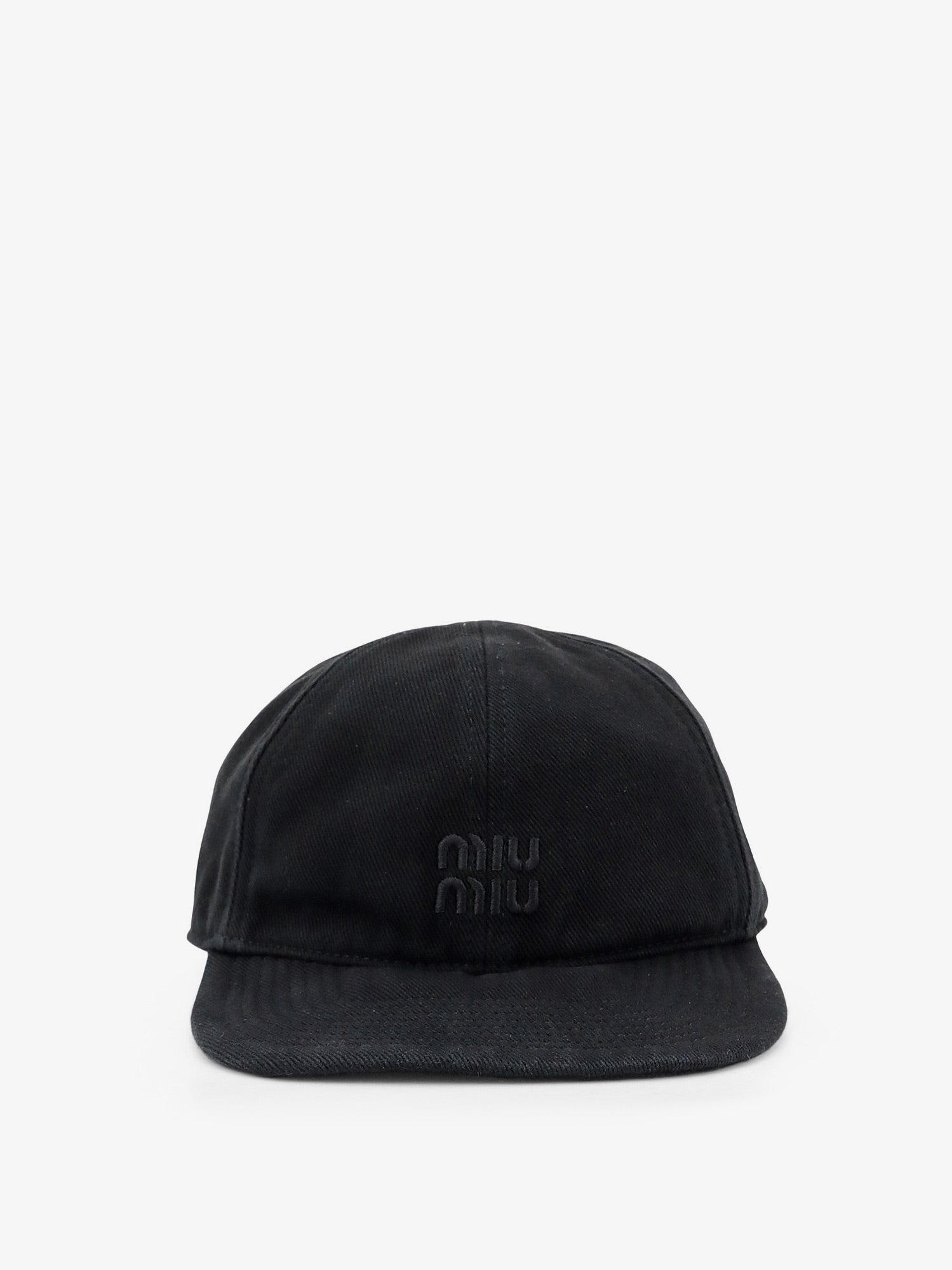 Miu Miu Women Black Denim Hat MIU MIU