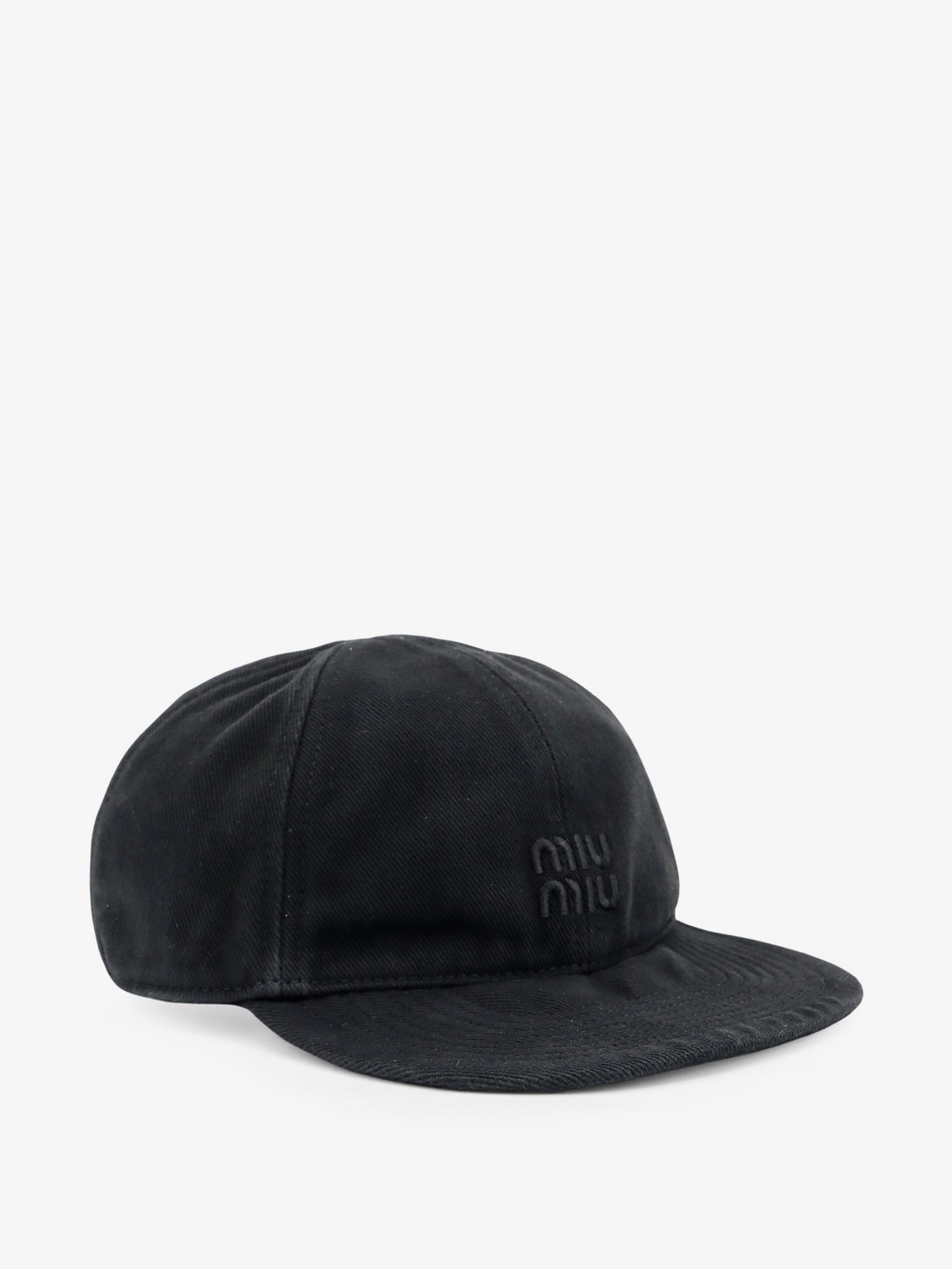 Miu Miu Women Black Denim Hat MIU MIU
