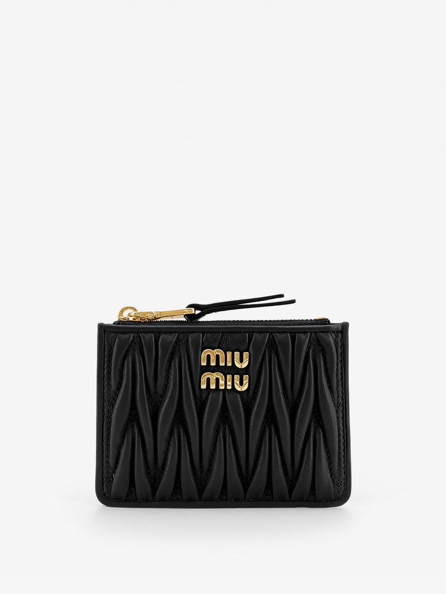 Miu Miu Women Quilted Leather Card Holder MIU MIU