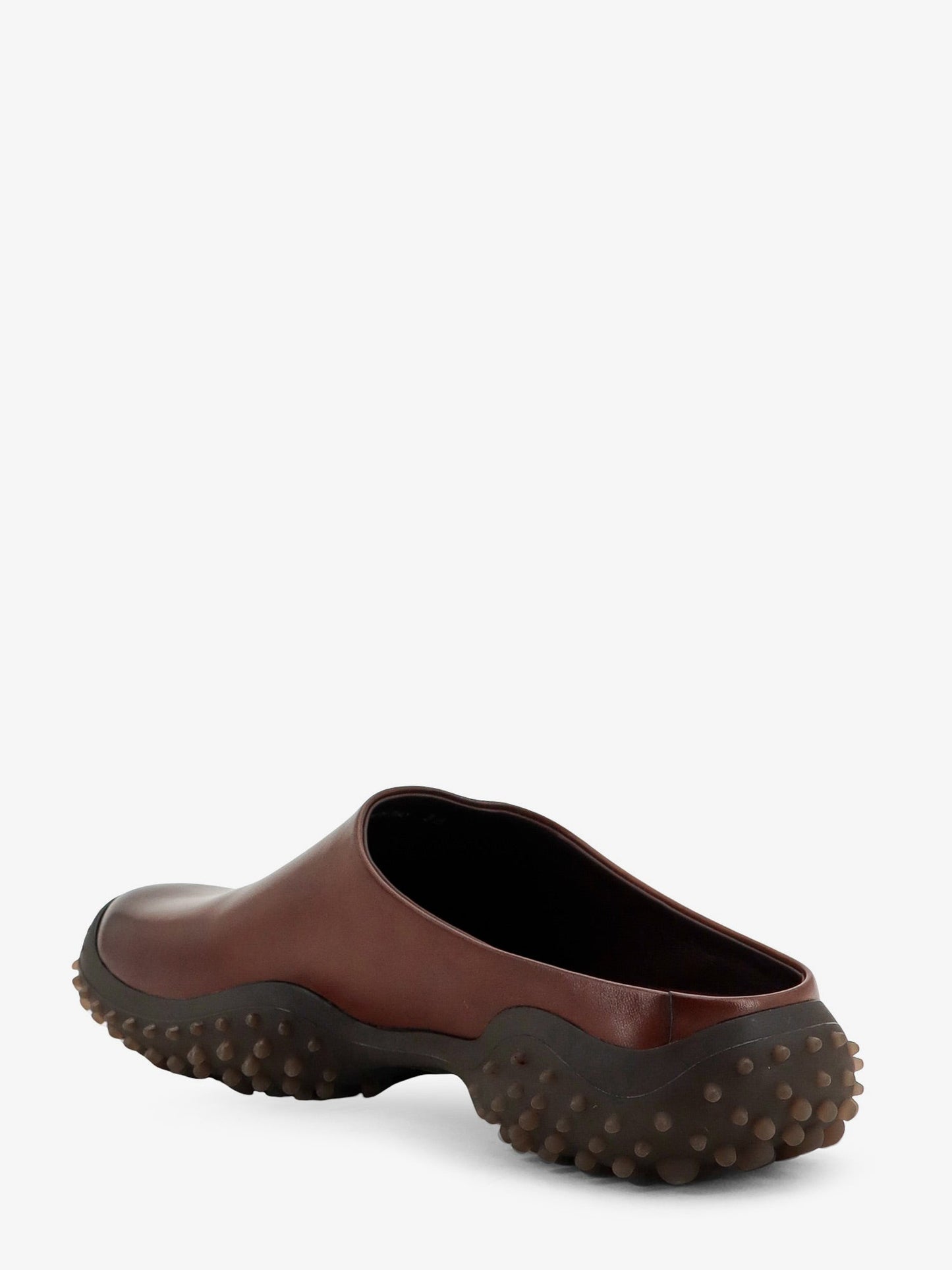 Miu Miu Women Leather Sabot With Embossed Lettering Logo MIU MIU