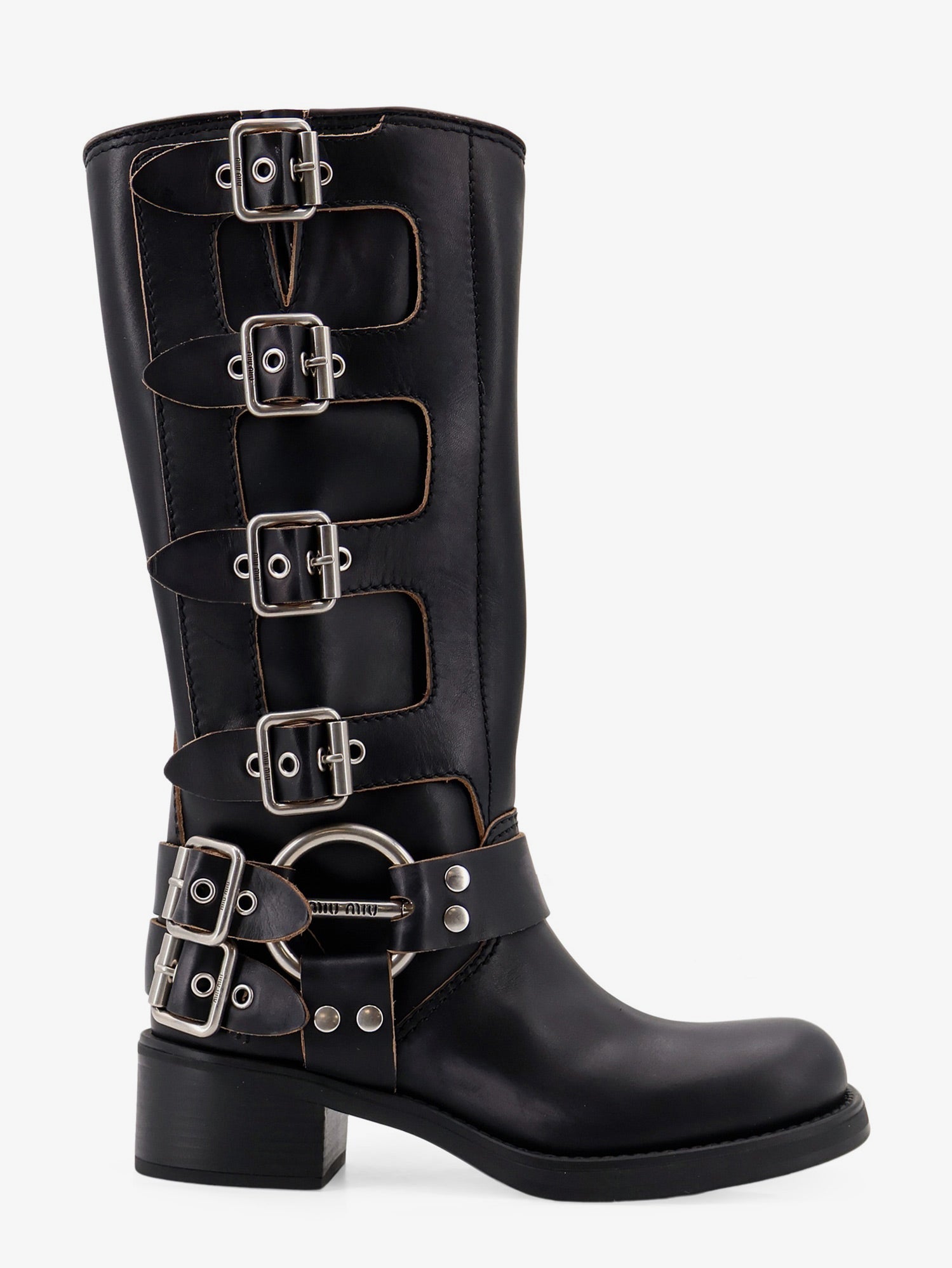 Miu Miu Women Leather Boots MIU MIU