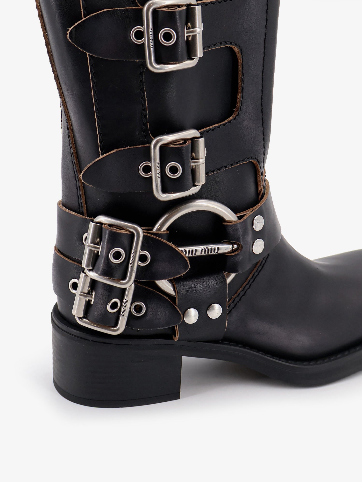 Miu Miu Women Leather Boots MIU MIU
